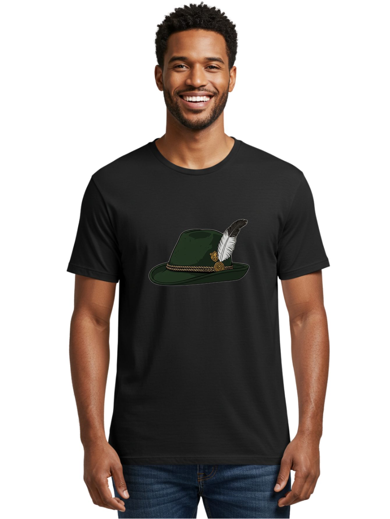 Black-Fedora-Hat Men'S Graphic Tee, 100% Cotton, Comfortable Casual Summer Wear, Machine Washable, Vintage Camera, Old Camera, Antique Camera, Black Camera, Classic Photography, Photography Equipment, Nostalgic Device, Film Camera, Camera Art Bal815