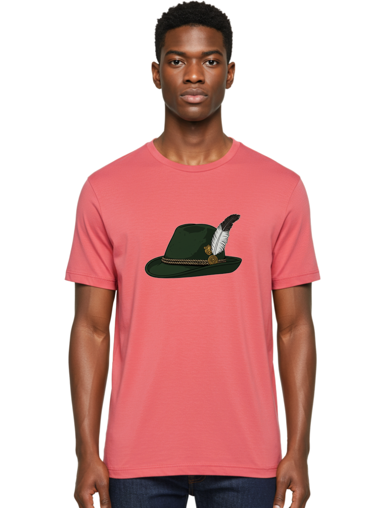 Black-Fedora-Hat Men'S Graphic Tee, 100% Cotton, Comfortable Casual Summer Wear, Machine Washable, Vintage Camera, Old Camera, Antique Camera, Black Camera, Classic Photography, Photography Equipment, Nostalgic Device, Film Camera, Camera Art Bal815
