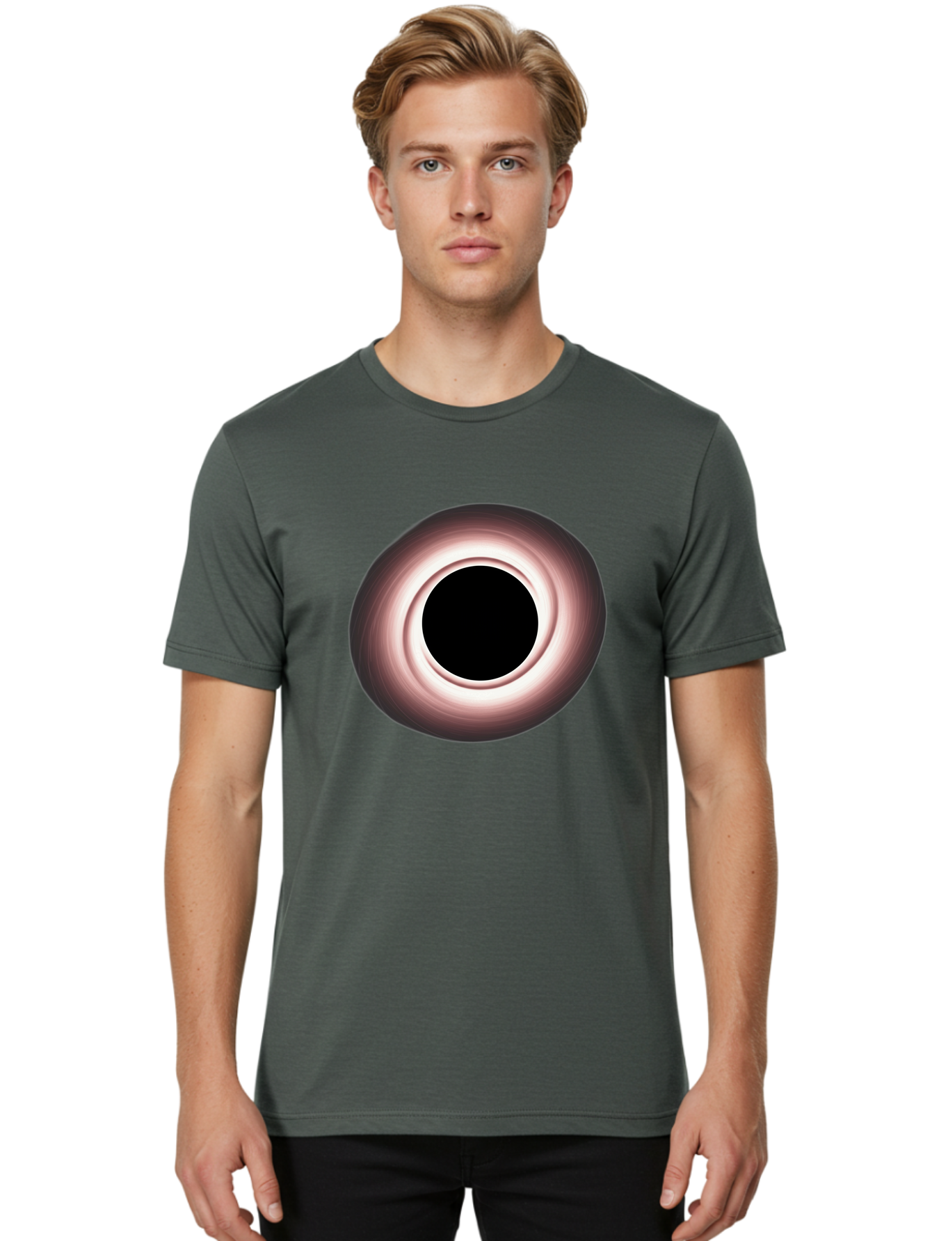 Black-Hole-1 Men'S Graphic Tee, 100% Cotton, Comfortable Casual Summer Wear, Machine Washable, Vintage Camera, Old Camera, Antique Camera, Black Camera, Classic Photography, Photography Equipment, Nostalgic Device, Film Camera, Camera Art Bal816