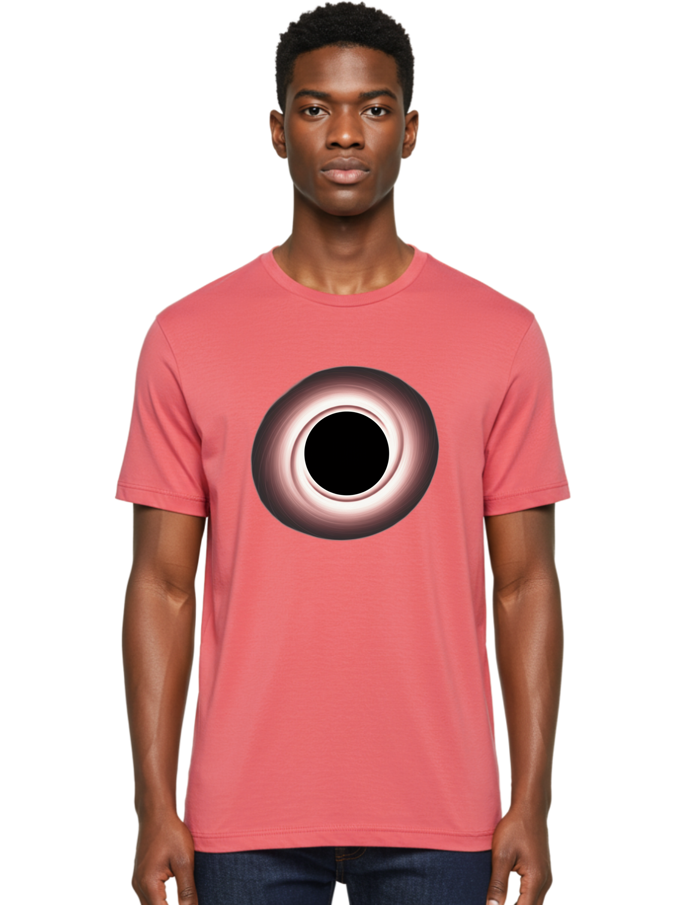 Black-Hole-1 Men'S Graphic Tee, 100% Cotton, Comfortable Casual Summer Wear, Machine Washable, Vintage Camera, Old Camera, Antique Camera, Black Camera, Classic Photography, Photography Equipment, Nostalgic Device, Film Camera, Camera Art Bal816