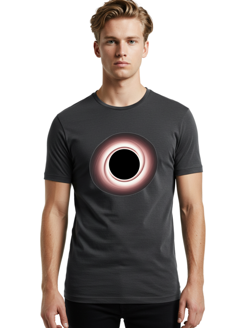 Black-Hole-1 Men'S Graphic Tee, 100% Cotton, Comfortable Casual Summer Wear, Machine Washable, Vintage Camera, Old Camera, Antique Camera, Black Camera, Classic Photography, Photography Equipment, Nostalgic Device, Film Camera, Camera Art Bal816
