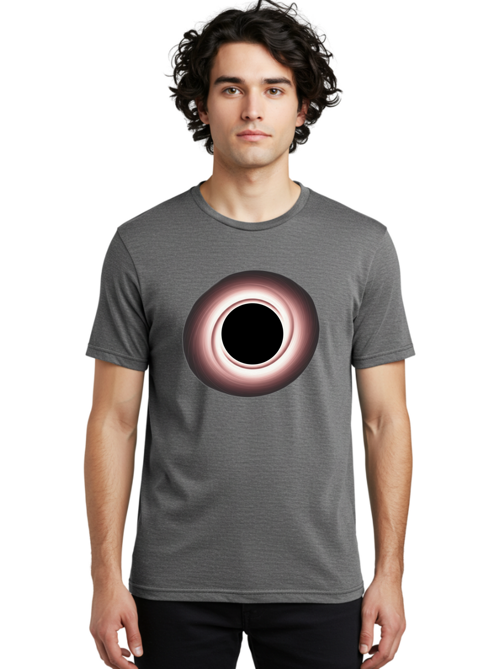 Black-Hole-1 Men'S Graphic Tee, 100% Cotton, Comfortable Casual Summer Wear, Machine Washable, Vintage Camera, Old Camera, Antique Camera, Black Camera, Classic Photography, Photography Equipment, Nostalgic Device, Film Camera, Camera Art Bal816