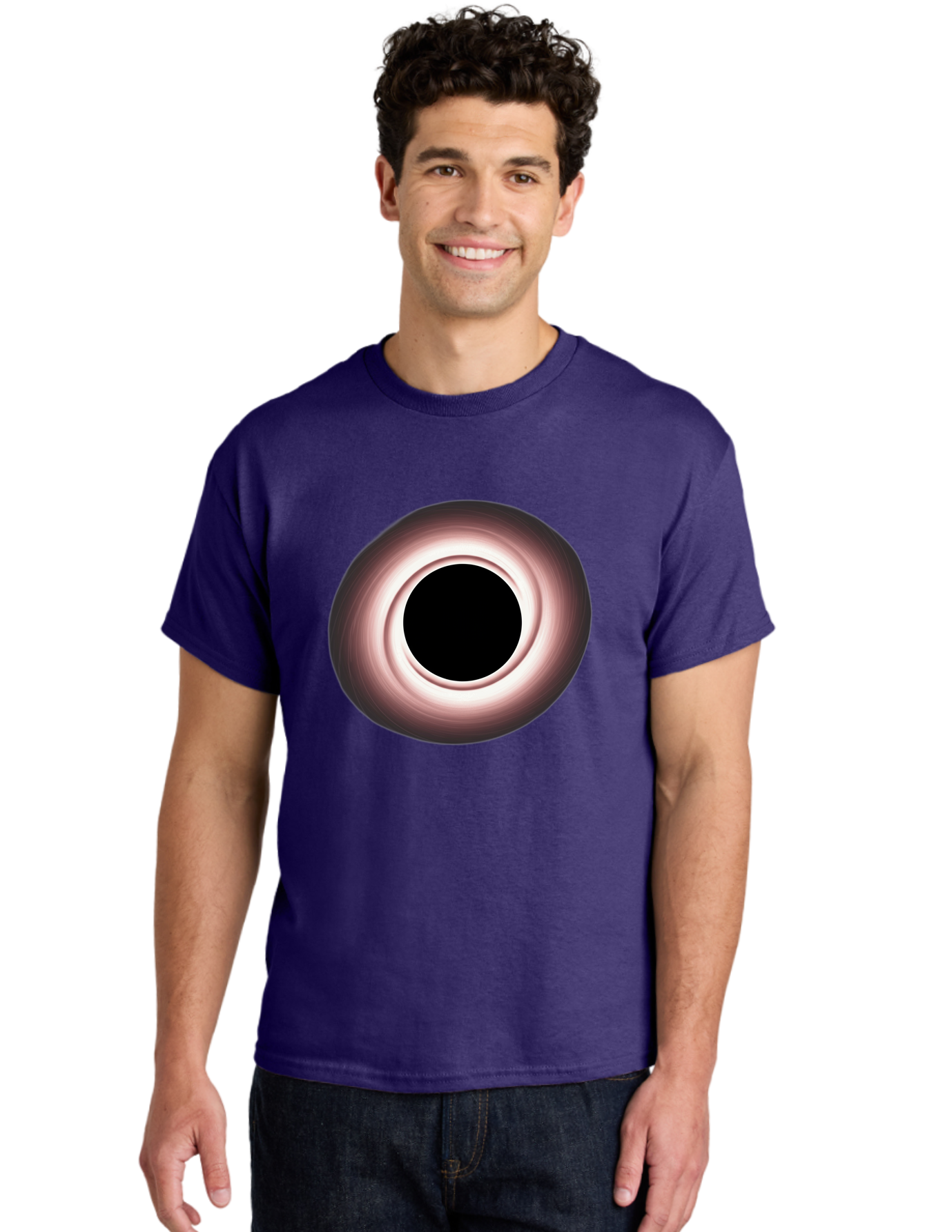 Black-Hole-1 Men'S Graphic Tee, 100% Cotton, Comfortable Casual Summer Wear, Machine Washable, Vintage Camera, Old Camera, Antique Camera, Black Camera, Classic Photography, Photography Equipment, Nostalgic Device, Film Camera, Camera Art Bal816
