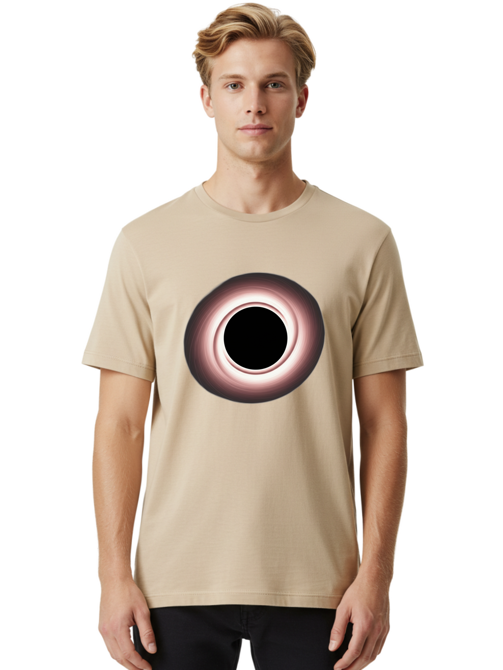 Black-Hole-1 Men'S Graphic Tee, 100% Cotton, Comfortable Casual Summer Wear, Machine Washable, Vintage Camera, Old Camera, Antique Camera, Black Camera, Classic Photography, Photography Equipment, Nostalgic Device, Film Camera, Camera Art Bal816