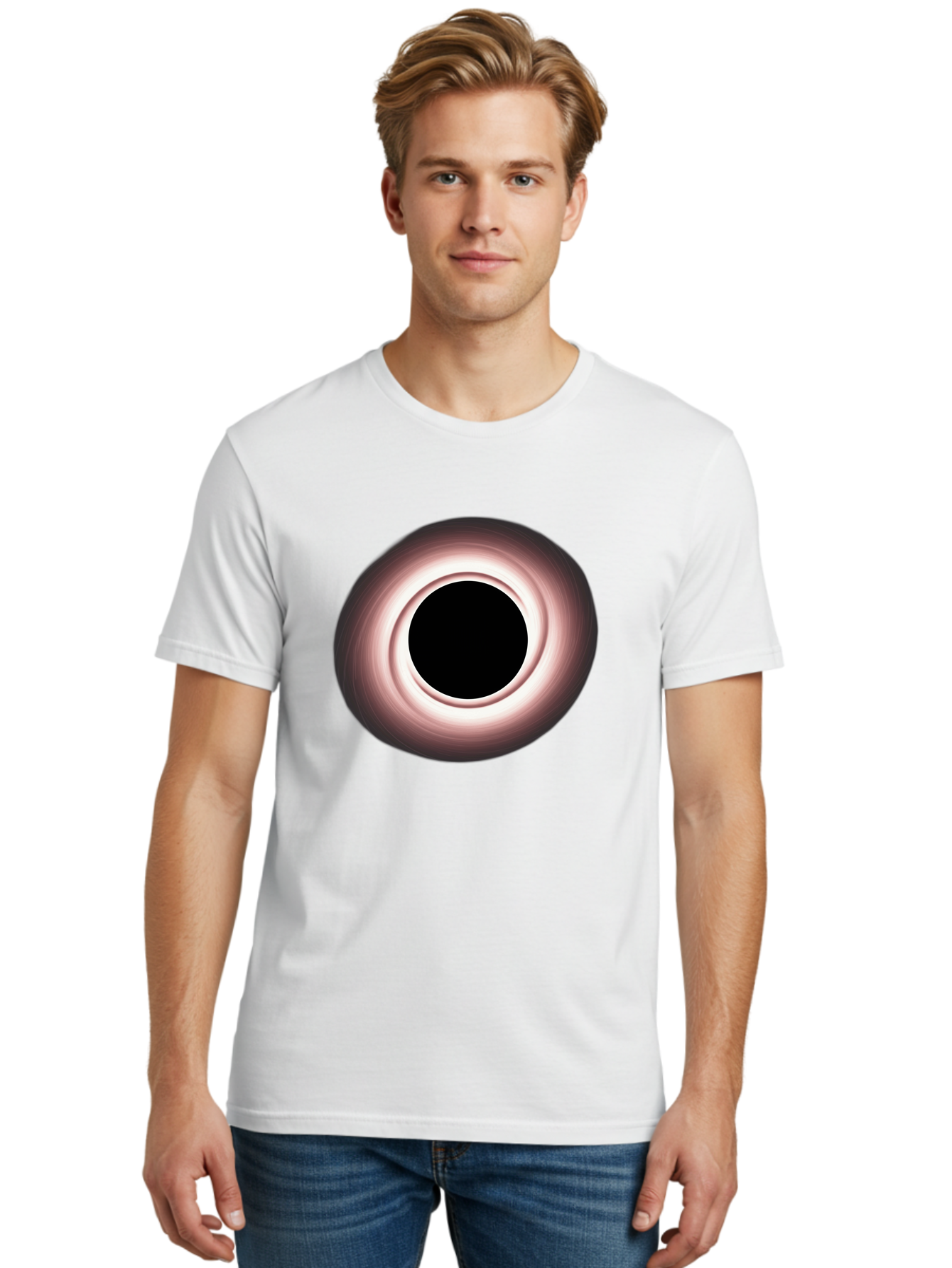 Black-Hole-1 Men'S Graphic Tee, 100% Cotton, Comfortable Casual Summer Wear, Machine Washable, Vintage Camera, Old Camera, Antique Camera, Black Camera, Classic Photography, Photography Equipment, Nostalgic Device, Film Camera, Camera Art Bal816
