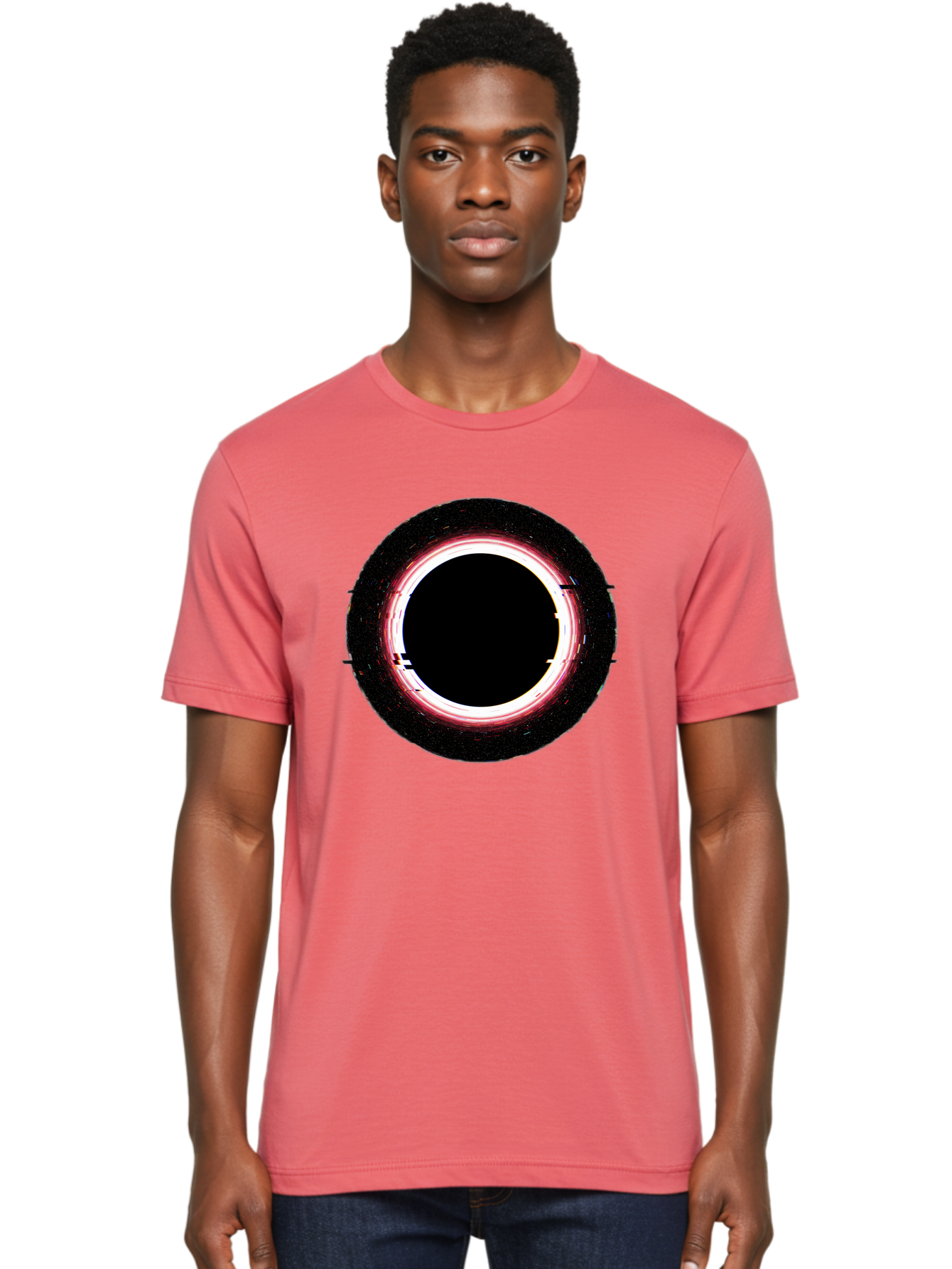 Black-Hole-2 Men'S Graphic Tee, 100% Cotton, Comfortable Casual Summer Wear, Machine Washable, Vintage Camera, Old Camera, Antique Camera, Black Camera, Classic Photography, Photography Equipment, Nostalgic Device, Film Camera, Camera Art Bal817