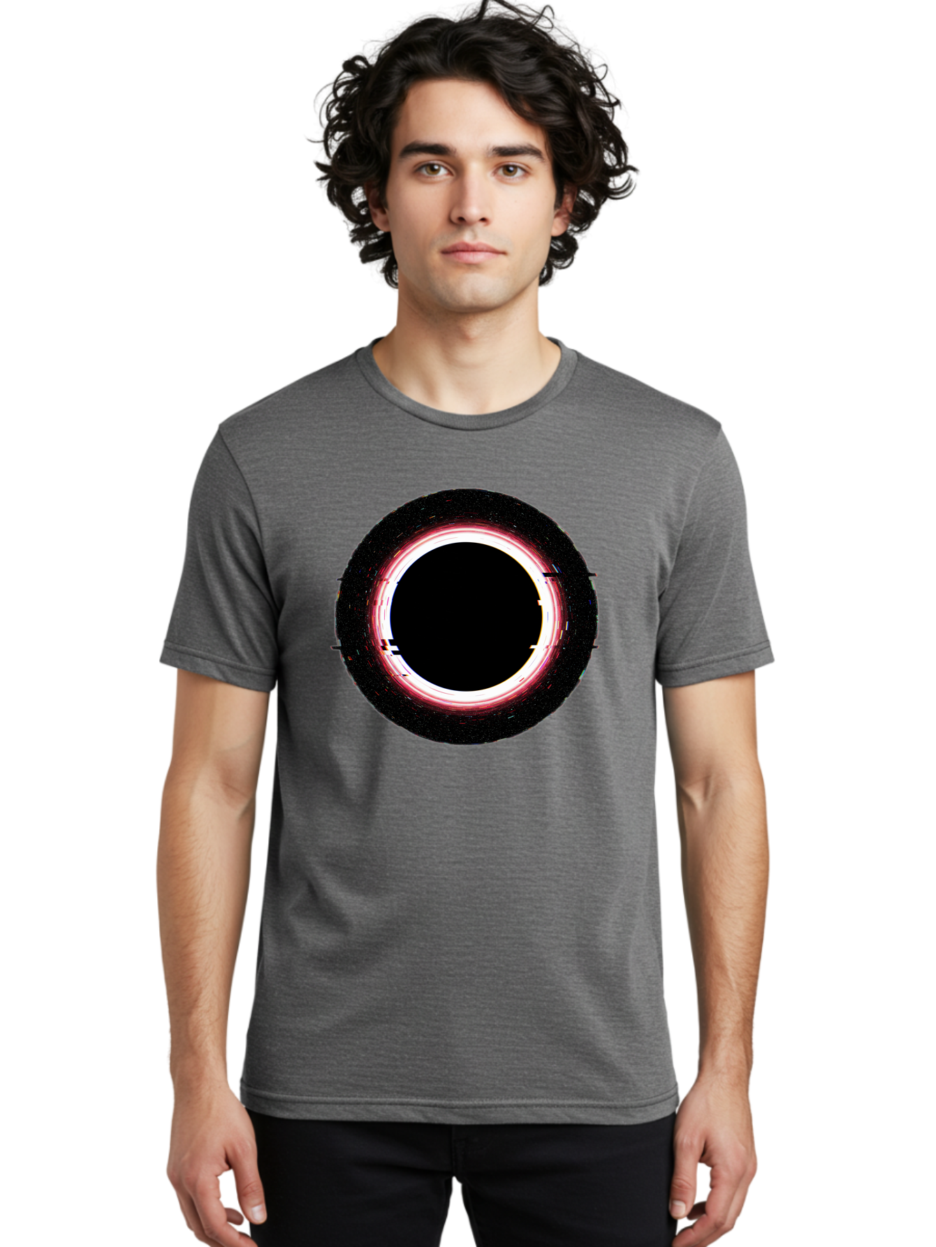 Black-Hole-2 Men'S Graphic Tee, 100% Cotton, Comfortable Casual Summer Wear, Machine Washable, Vintage Camera, Old Camera, Antique Camera, Black Camera, Classic Photography, Photography Equipment, Nostalgic Device, Film Camera, Camera Art Bal817