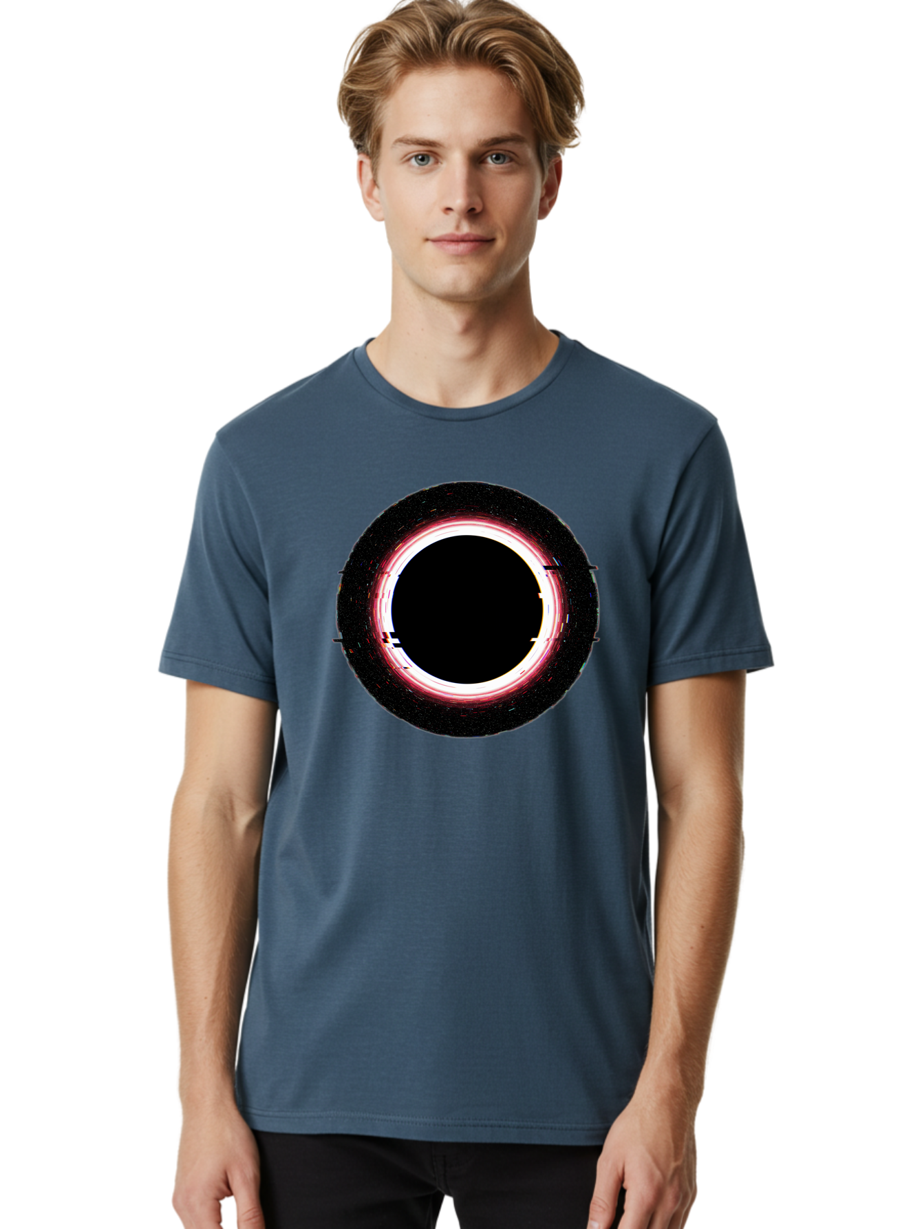 Black-Hole-2 Men'S Graphic Tee, 100% Cotton, Comfortable Casual Summer Wear, Machine Washable, Vintage Camera, Old Camera, Antique Camera, Black Camera, Classic Photography, Photography Equipment, Nostalgic Device, Film Camera, Camera Art Bal817