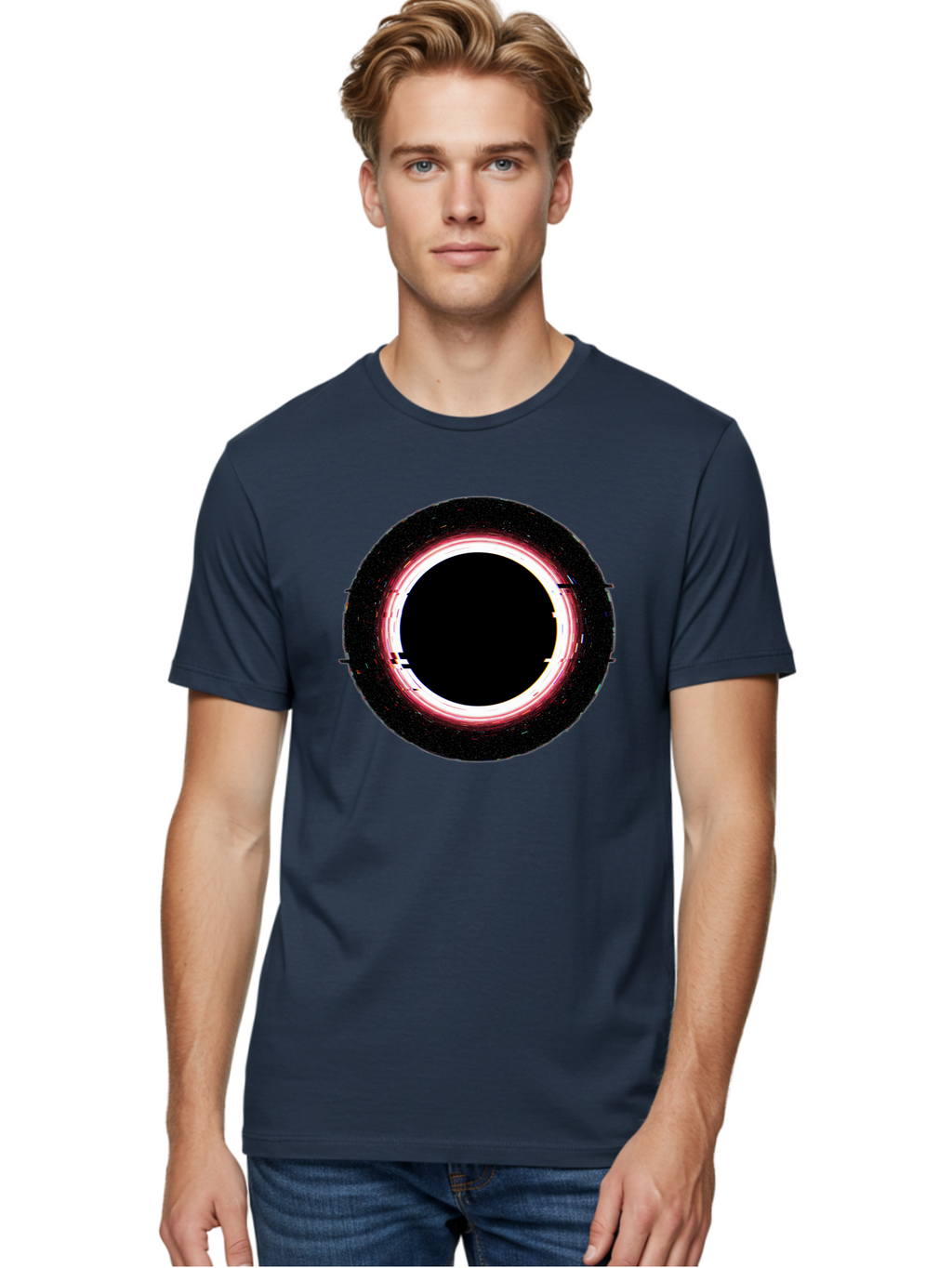 Black-Hole-2 Men'S Graphic Tee, 100% Cotton, Comfortable Casual Summer Wear, Machine Washable, Vintage Camera, Old Camera, Antique Camera, Black Camera, Classic Photography, Photography Equipment, Nostalgic Device, Film Camera, Camera Art Bal817