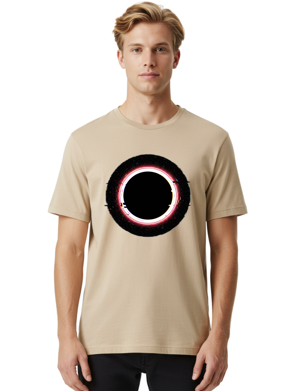 Black-Hole-2 Men'S Graphic Tee, 100% Cotton, Comfortable Casual Summer Wear, Machine Washable, Vintage Camera, Old Camera, Antique Camera, Black Camera, Classic Photography, Photography Equipment, Nostalgic Device, Film Camera, Camera Art Bal817