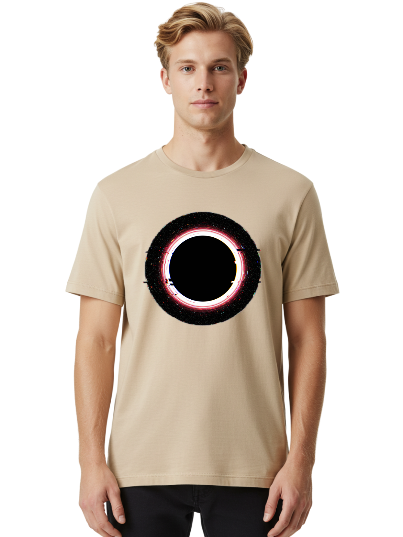 Black-Hole-2 Men'S Graphic Tee, 100% Cotton, Comfortable Casual Summer Wear, Machine Washable, Vintage Camera, Old Camera, Antique Camera, Black Camera, Classic Photography, Photography Equipment, Nostalgic Device, Film Camera, Camera Art Bal817