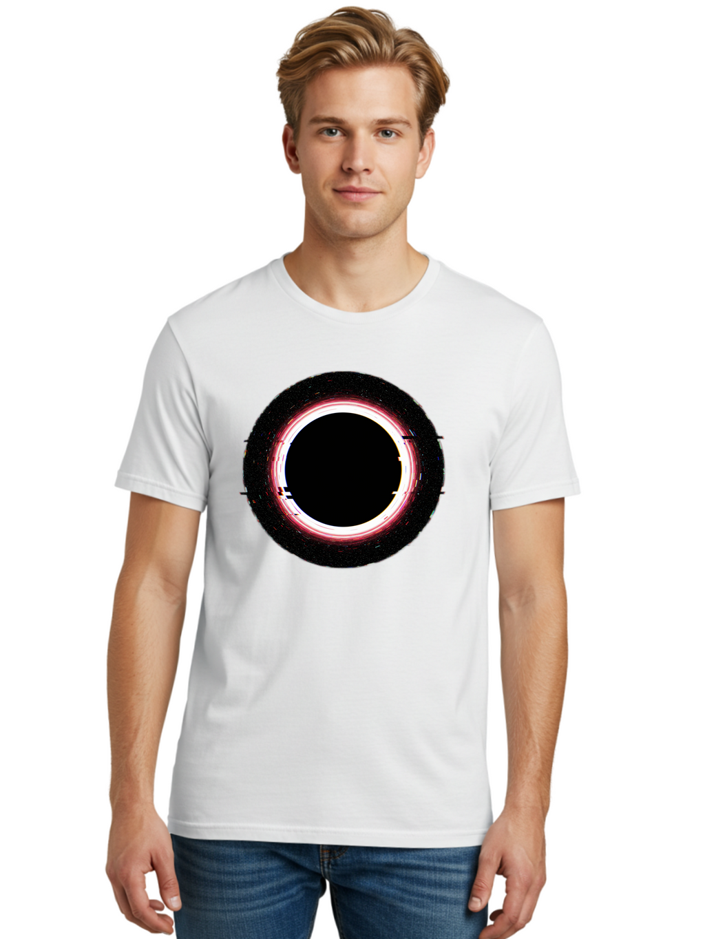 Black-Hole-2 Men'S Graphic Tee, 100% Cotton, Comfortable Casual Summer Wear, Machine Washable, Vintage Camera, Old Camera, Antique Camera, Black Camera, Classic Photography, Photography Equipment, Nostalgic Device, Film Camera, Camera Art Bal817