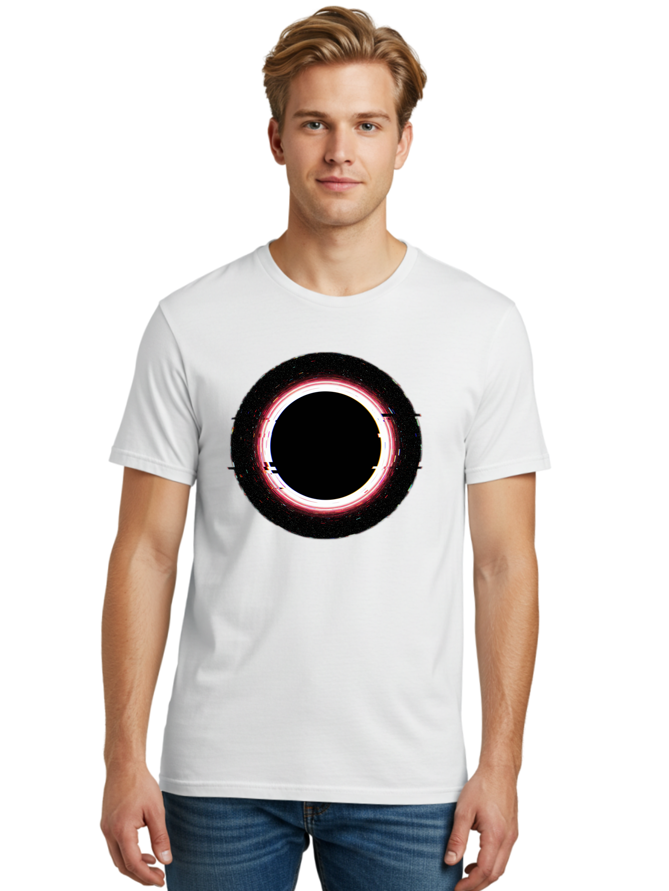 Black-Hole-2 Men'S Graphic Tee, 100% Cotton, Comfortable Casual Summer Wear, Machine Washable, Vintage Camera, Old Camera, Antique Camera, Black Camera, Classic Photography, Photography Equipment, Nostalgic Device, Film Camera, Camera Art Bal817