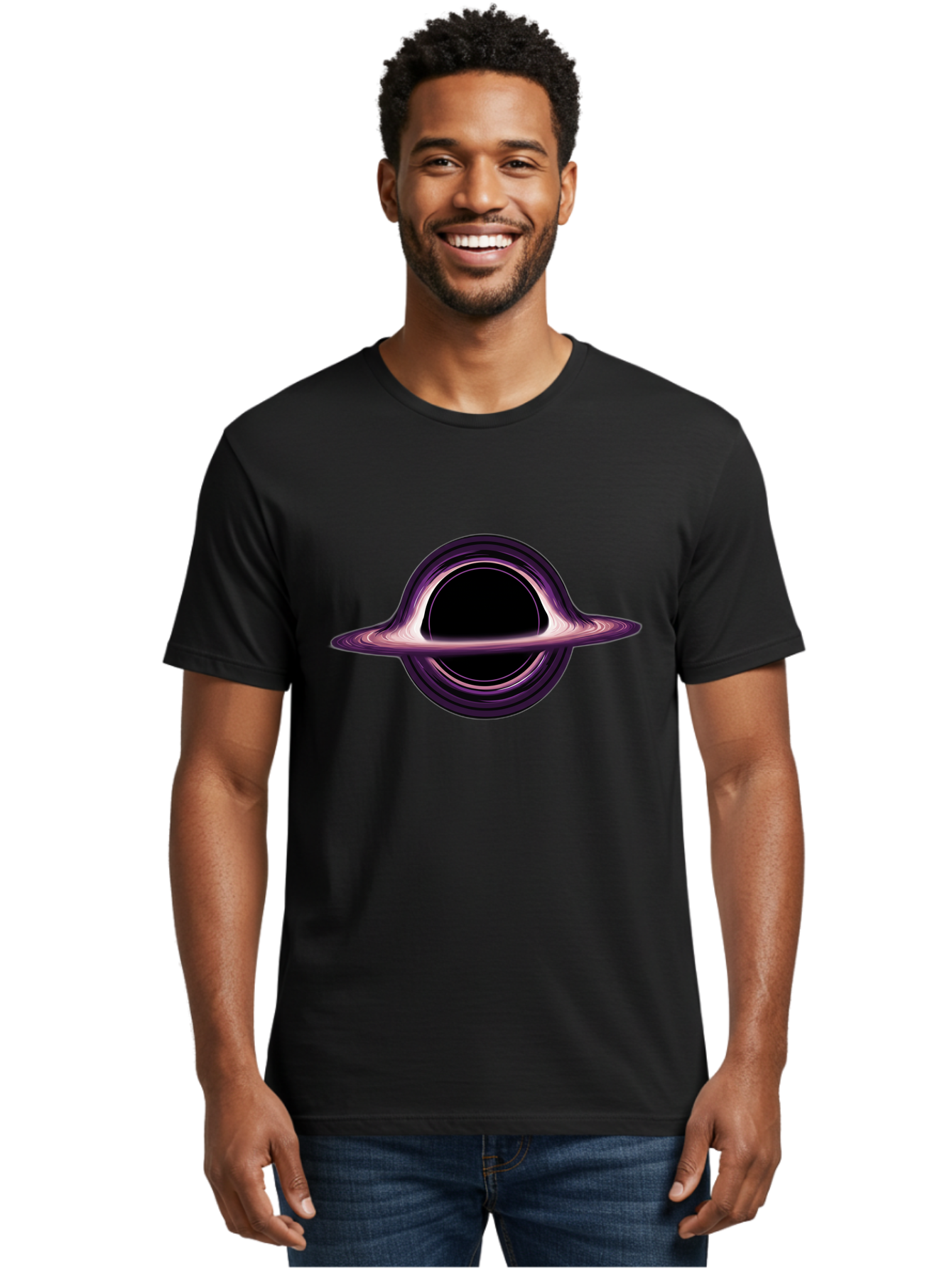 Black-Hole-3 Men'S Graphic Tee, 100% Cotton, Comfortable Casual Summer Wear, Machine Washable, Vintage Camera, Old Camera, Antique Camera, Black Camera, Classic Photography, Photography Equipment, Nostalgic Device, Film Camera, Camera Art Bal818