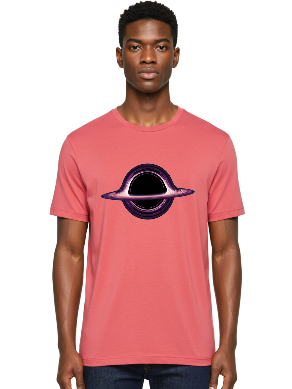 Black-Hole-3 Men'S Graphic Tee, 100% Cotton, Comfortable Casual Summer Wear, Machine Washable, Vintage Camera, Old Camera, Antique Camera, Black Camera, Classic Photography, Photography Equipment, Nostalgic Device, Film Camera, Camera Art Bal818