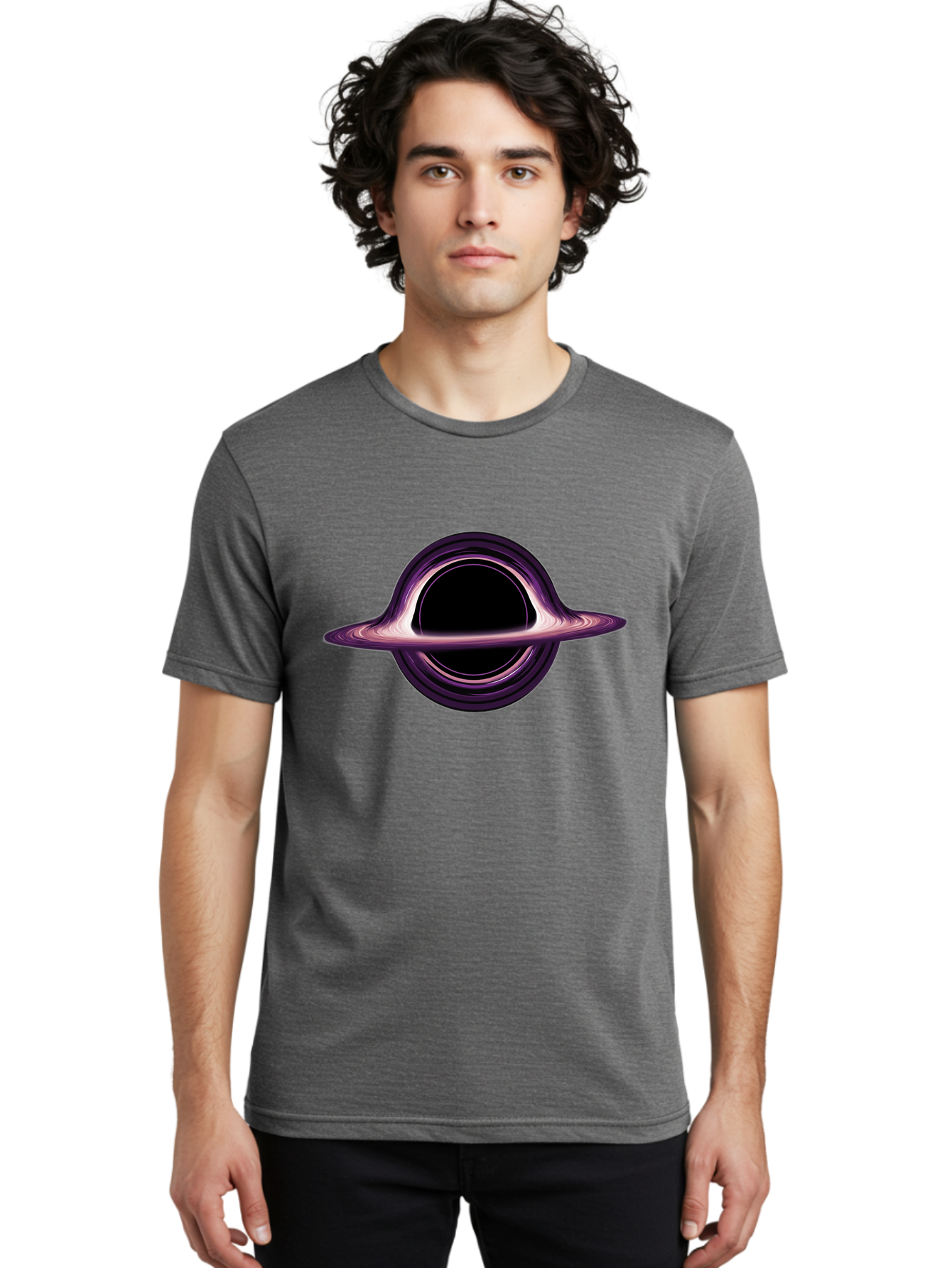 Black-Hole-3 Men'S Graphic Tee, 100% Cotton, Comfortable Casual Summer Wear, Machine Washable, Vintage Camera, Old Camera, Antique Camera, Black Camera, Classic Photography, Photography Equipment, Nostalgic Device, Film Camera, Camera Art Bal818