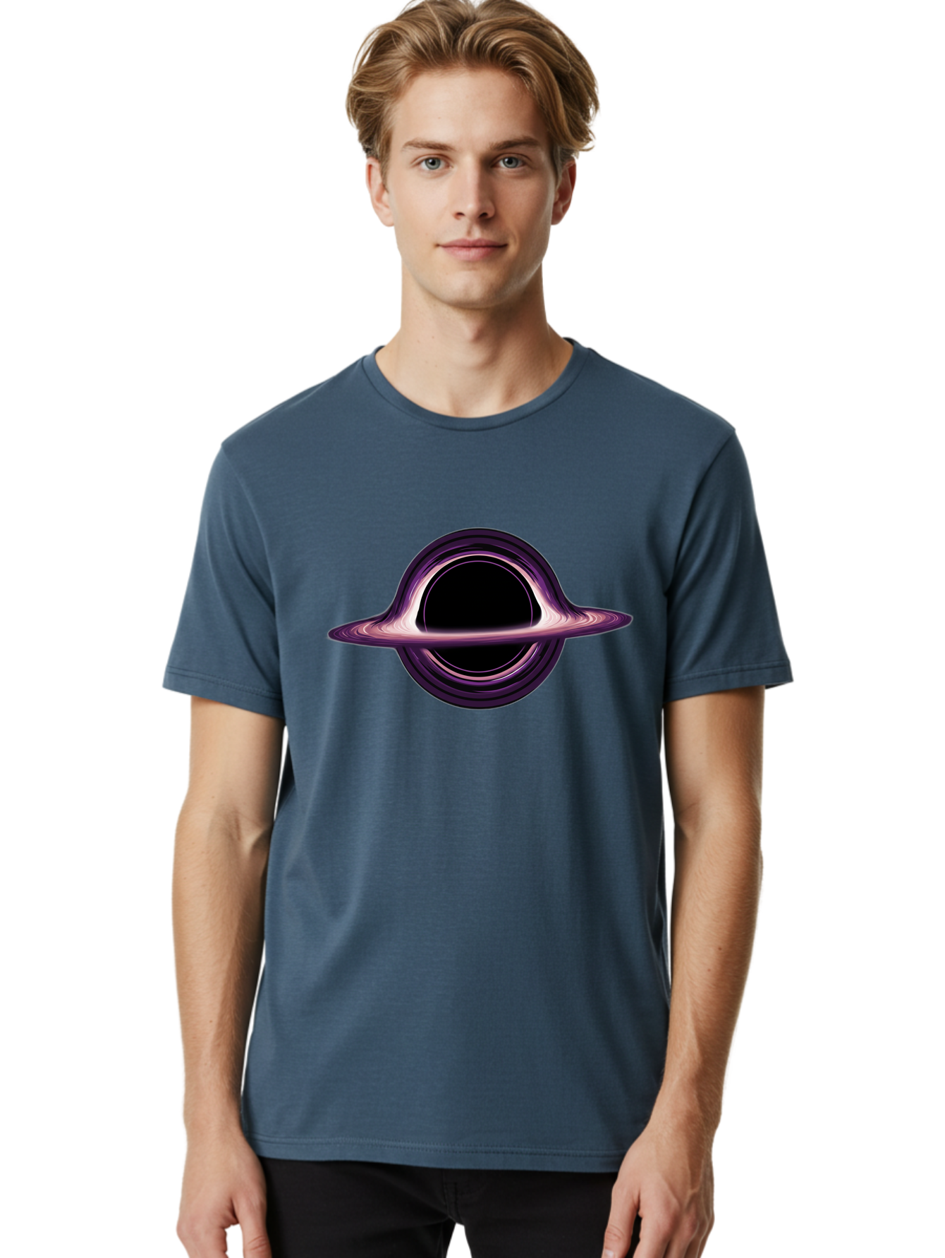 Black-Hole-3 Men'S Graphic Tee, 100% Cotton, Comfortable Casual Summer Wear, Machine Washable, Vintage Camera, Old Camera, Antique Camera, Black Camera, Classic Photography, Photography Equipment, Nostalgic Device, Film Camera, Camera Art Bal818
