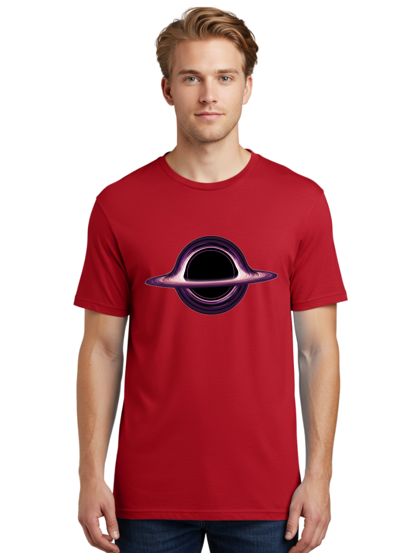 Black-Hole-3 Men'S Graphic Tee, 100% Cotton, Comfortable Casual Summer Wear, Machine Washable, Vintage Camera, Old Camera, Antique Camera, Black Camera, Classic Photography, Photography Equipment, Nostalgic Device, Film Camera, Camera Art Bal818