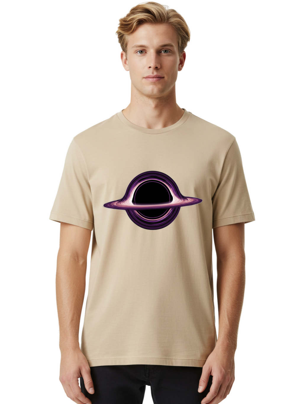 Black-Hole-3 Men'S Graphic Tee, 100% Cotton, Comfortable Casual Summer Wear, Machine Washable, Vintage Camera, Old Camera, Antique Camera, Black Camera, Classic Photography, Photography Equipment, Nostalgic Device, Film Camera, Camera Art Bal818