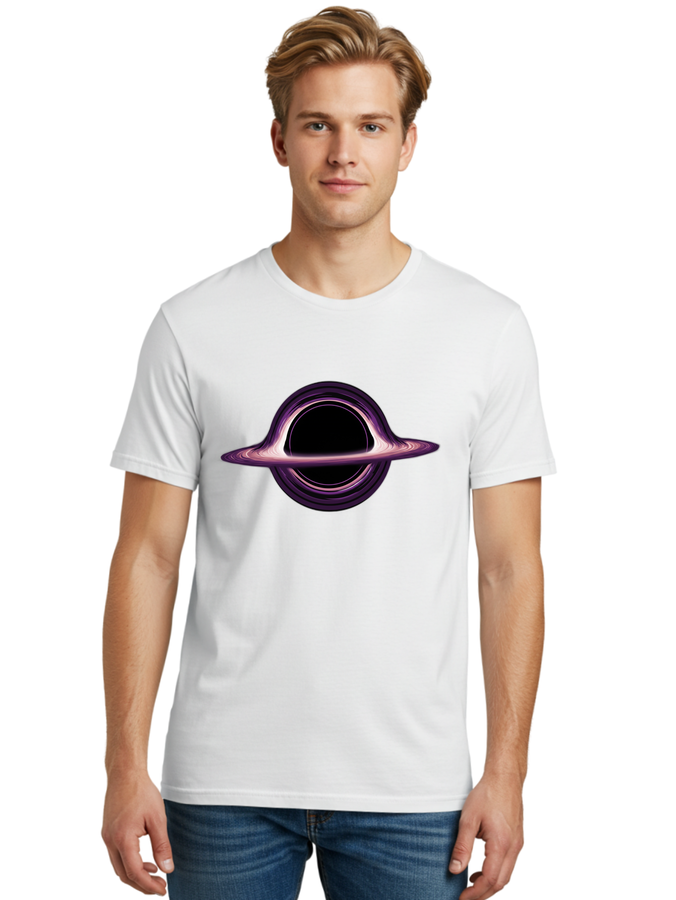 Black-Hole-3 Men'S Graphic Tee, 100% Cotton, Comfortable Casual Summer Wear, Machine Washable, Vintage Camera, Old Camera, Antique Camera, Black Camera, Classic Photography, Photography Equipment, Nostalgic Device, Film Camera, Camera Art Bal818