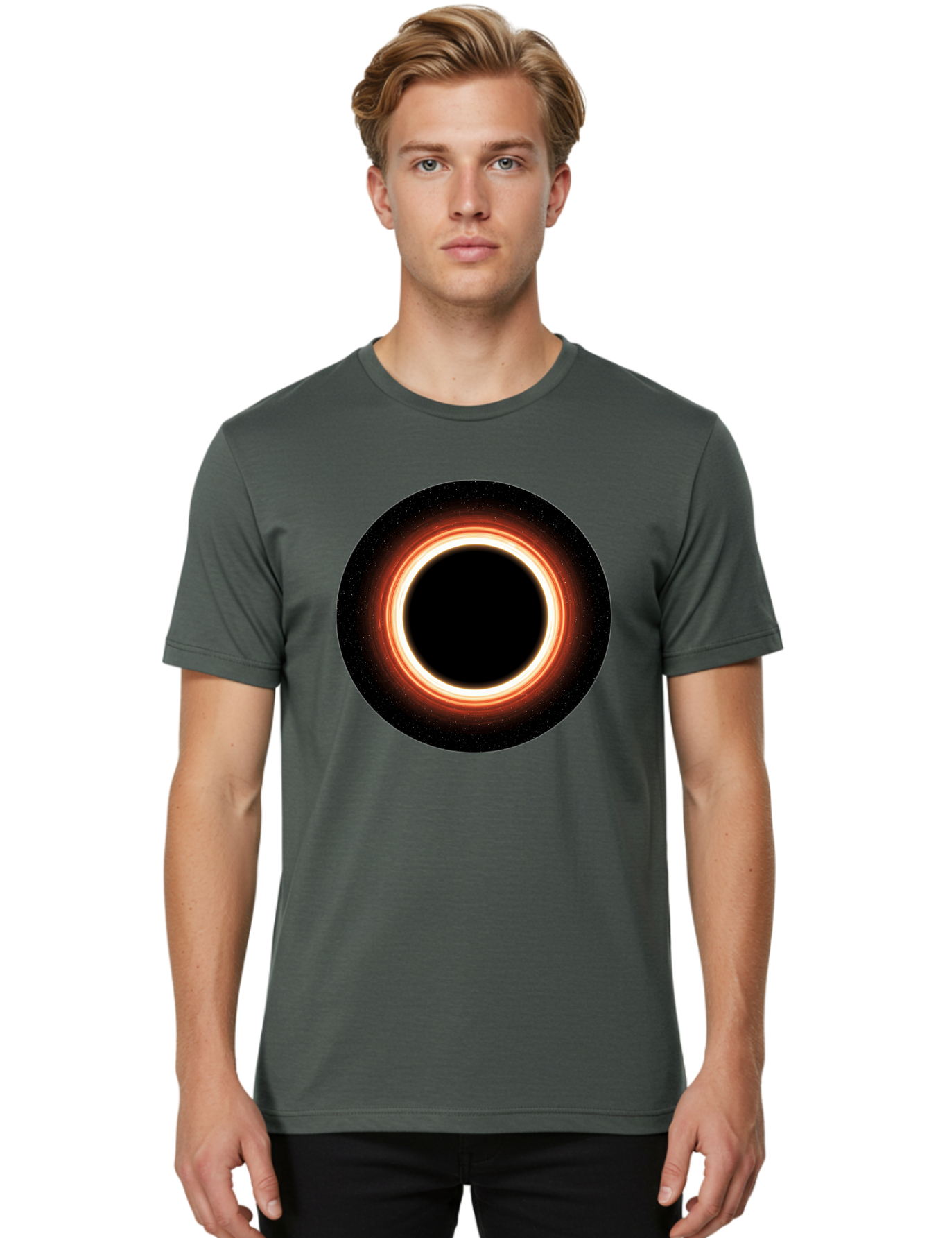 Black-Hole-4 Men'S Graphic Tee, 100% Cotton, Comfortable Casual Summer Wear, Machine Washable, Vintage Camera, Old Camera, Antique Camera, Black Camera, Classic Photography, Photography Equipment, Nostalgic Device, Film Camera, Camera Art Bal819