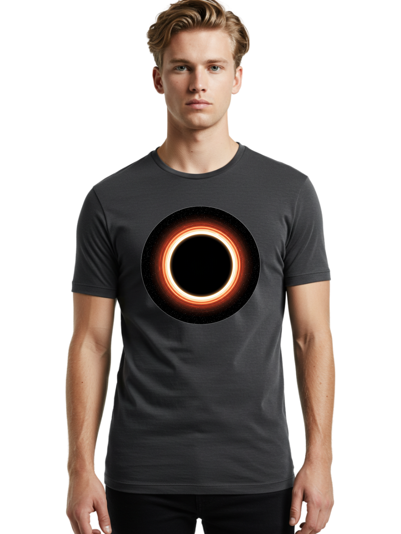 Black-Hole-4 Men'S Graphic Tee, 100% Cotton, Comfortable Casual Summer Wear, Machine Washable, Vintage Camera, Old Camera, Antique Camera, Black Camera, Classic Photography, Photography Equipment, Nostalgic Device, Film Camera, Camera Art Bal819