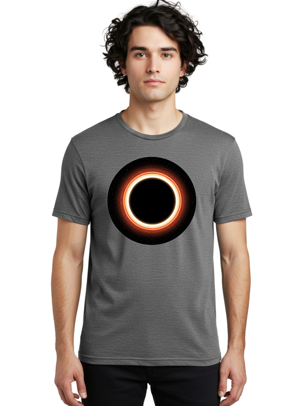 Black-Hole-4 Men'S Graphic Tee, 100% Cotton, Comfortable Casual Summer Wear, Machine Washable, Vintage Camera, Old Camera, Antique Camera, Black Camera, Classic Photography, Photography Equipment, Nostalgic Device, Film Camera, Camera Art Bal819