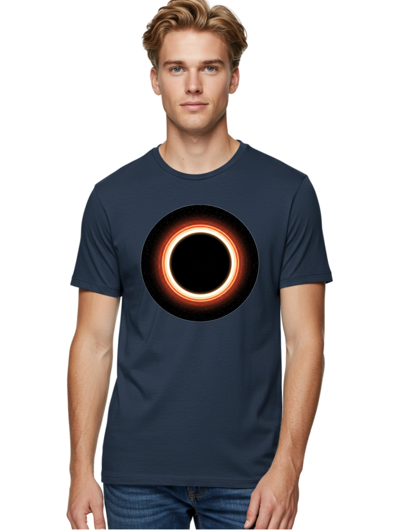 Black-Hole-4 Men'S Graphic Tee, 100% Cotton, Comfortable Casual Summer Wear, Machine Washable, Vintage Camera, Old Camera, Antique Camera, Black Camera, Classic Photography, Photography Equipment, Nostalgic Device, Film Camera, Camera Art Bal819