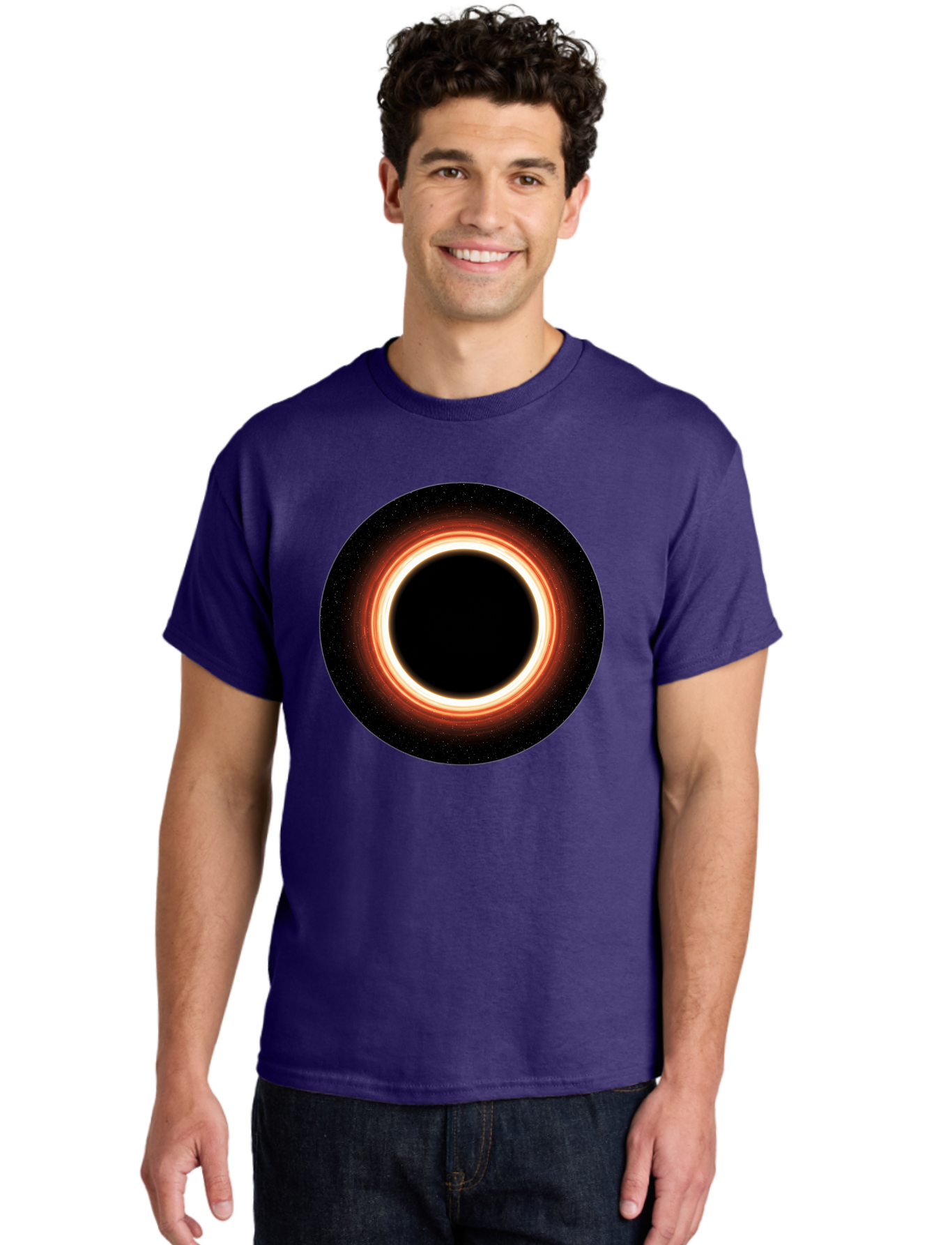 Black-Hole-4 Men'S Graphic Tee, 100% Cotton, Comfortable Casual Summer Wear, Machine Washable, Vintage Camera, Old Camera, Antique Camera, Black Camera, Classic Photography, Photography Equipment, Nostalgic Device, Film Camera, Camera Art Bal819