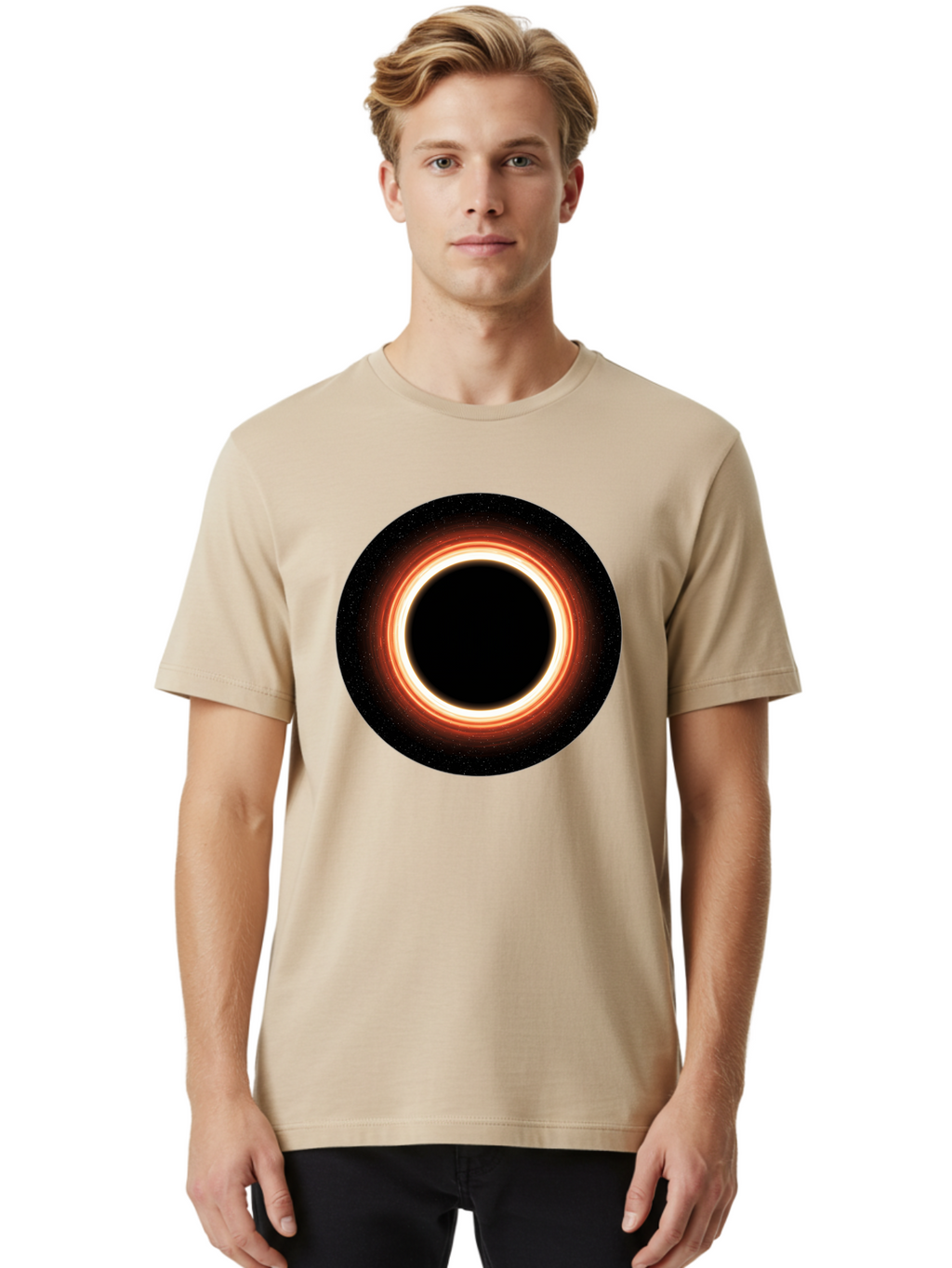 Black-Hole-4 Men'S Graphic Tee, 100% Cotton, Comfortable Casual Summer Wear, Machine Washable, Vintage Camera, Old Camera, Antique Camera, Black Camera, Classic Photography, Photography Equipment, Nostalgic Device, Film Camera, Camera Art Bal819