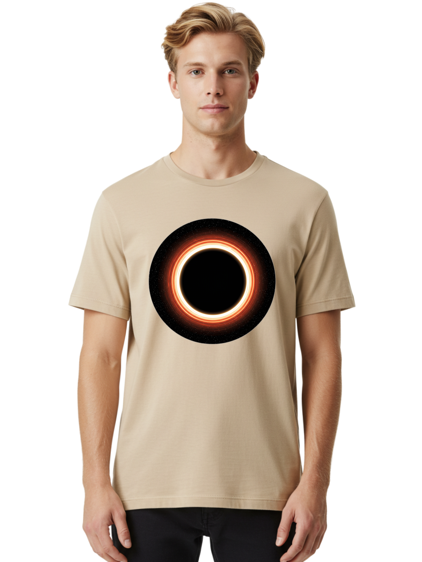 Black-Hole-4 Men'S Graphic Tee, 100% Cotton, Comfortable Casual Summer Wear, Machine Washable, Vintage Camera, Old Camera, Antique Camera, Black Camera, Classic Photography, Photography Equipment, Nostalgic Device, Film Camera, Camera Art Bal819