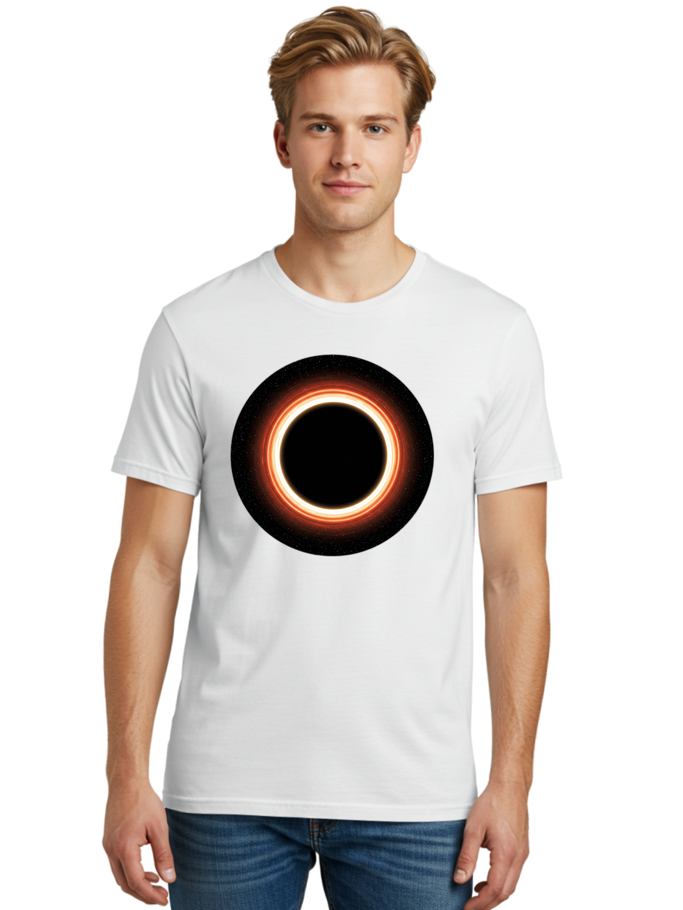 Black-Hole-4 Men'S Graphic Tee, 100% Cotton, Comfortable Casual Summer Wear, Machine Washable, Vintage Camera, Old Camera, Antique Camera, Black Camera, Classic Photography, Photography Equipment, Nostalgic Device, Film Camera, Camera Art Bal819