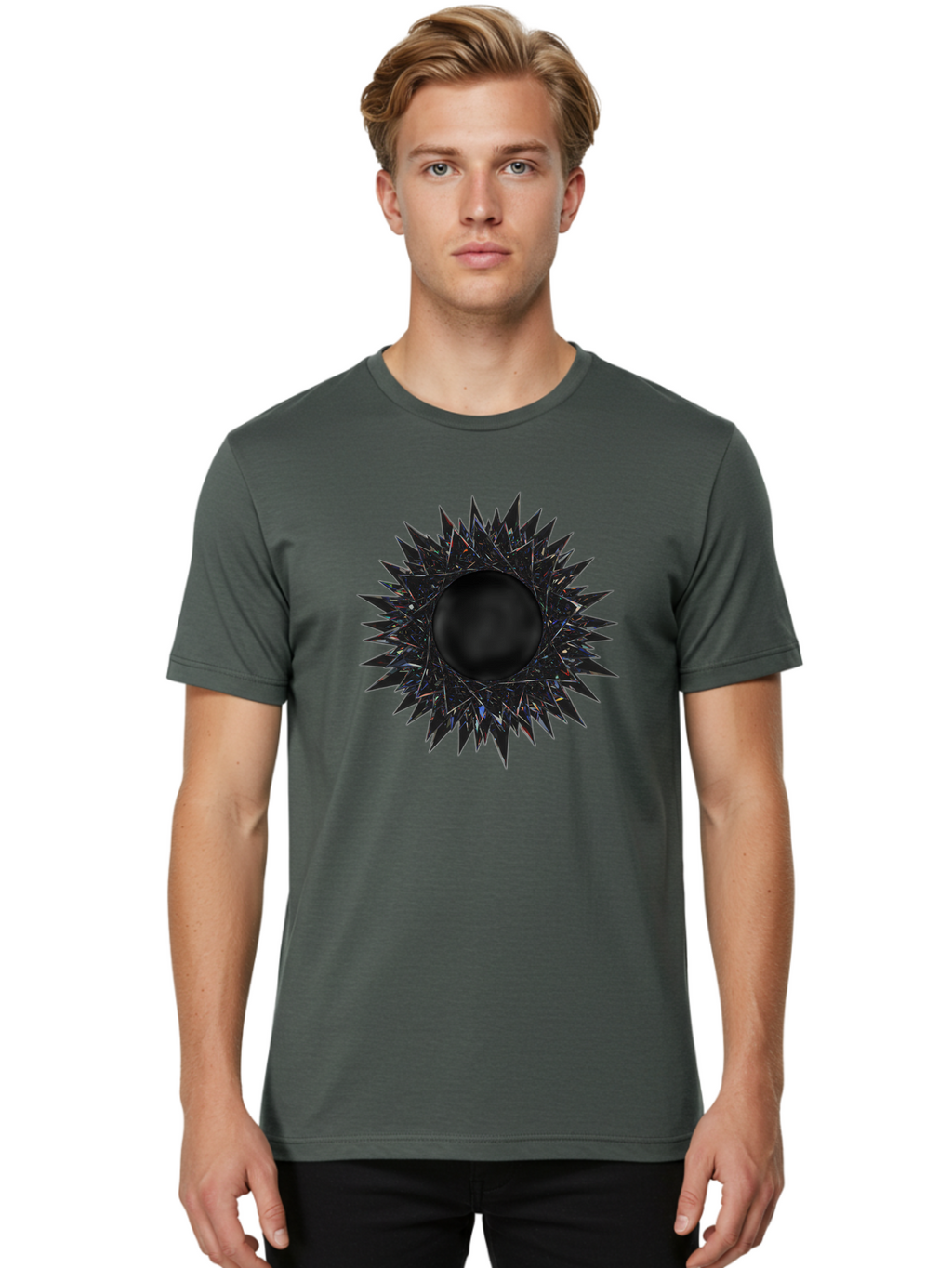 Black-Hole-5 Men'S Graphic Tee, 100% Cotton, Comfortable Casual Summer Wear, Machine Washable, Vintage Camera, Old Camera, Antique Camera, Black Camera, Classic Photography, Photography Equipment, Nostalgic Device, Film Camera, Camera Art Bal820