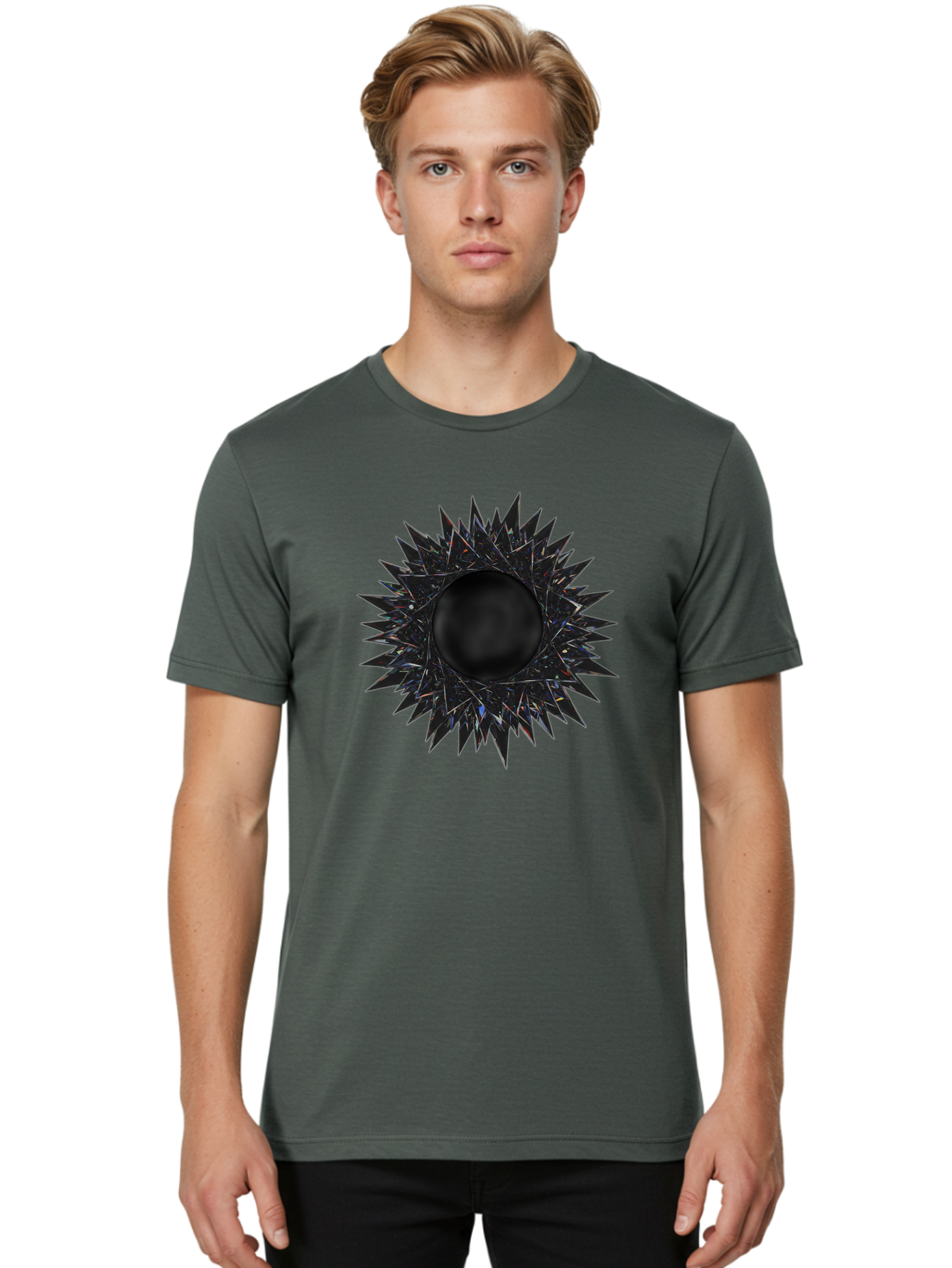 Black-Hole-5 Men'S Graphic Tee, 100% Cotton, Comfortable Casual Summer Wear, Machine Washable, Vintage Camera, Old Camera, Antique Camera, Black Camera, Classic Photography, Photography Equipment, Nostalgic Device, Film Camera, Camera Art Bal820