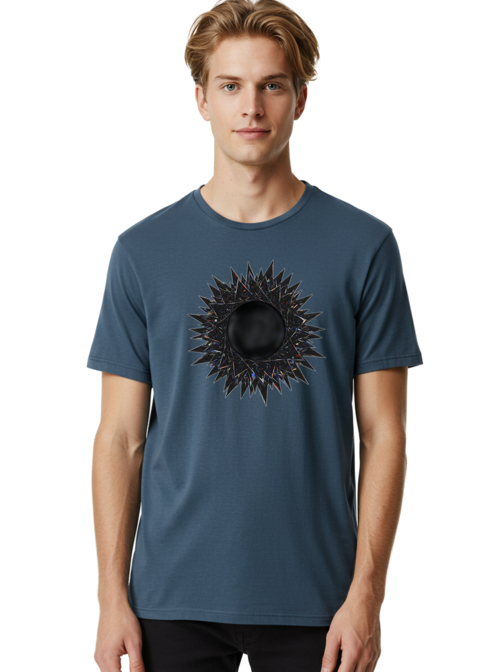 Black-Hole-5 Men'S Graphic Tee, 100% Cotton, Comfortable Casual Summer Wear, Machine Washable, Vintage Camera, Old Camera, Antique Camera, Black Camera, Classic Photography, Photography Equipment, Nostalgic Device, Film Camera, Camera Art Bal820