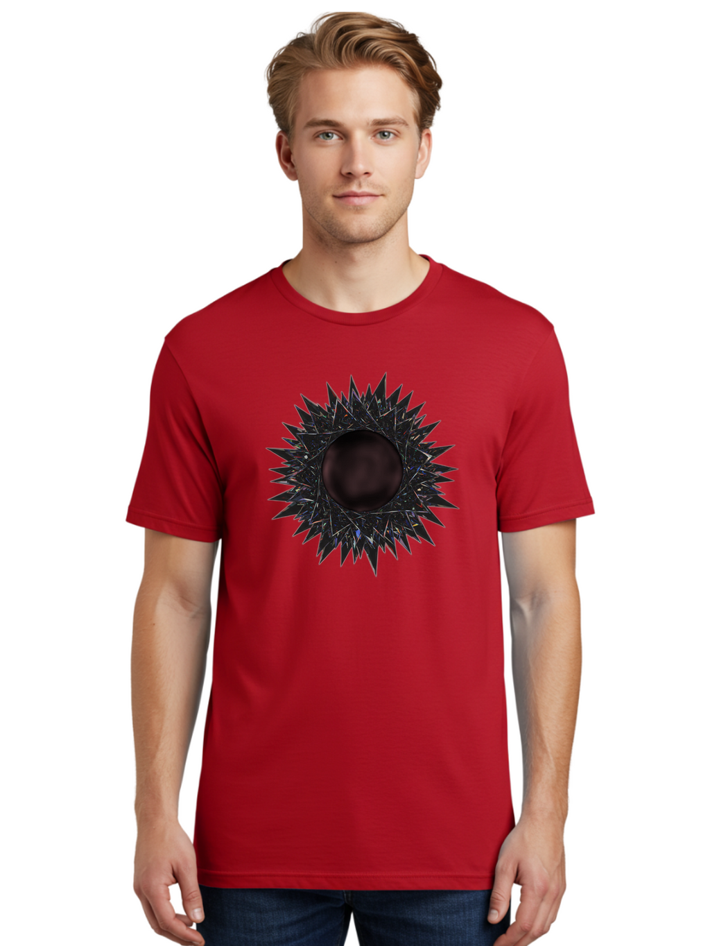 Black-Hole-5 Men'S Graphic Tee, 100% Cotton, Comfortable Casual Summer Wear, Machine Washable, Vintage Camera, Old Camera, Antique Camera, Black Camera, Classic Photography, Photography Equipment, Nostalgic Device, Film Camera, Camera Art Bal820