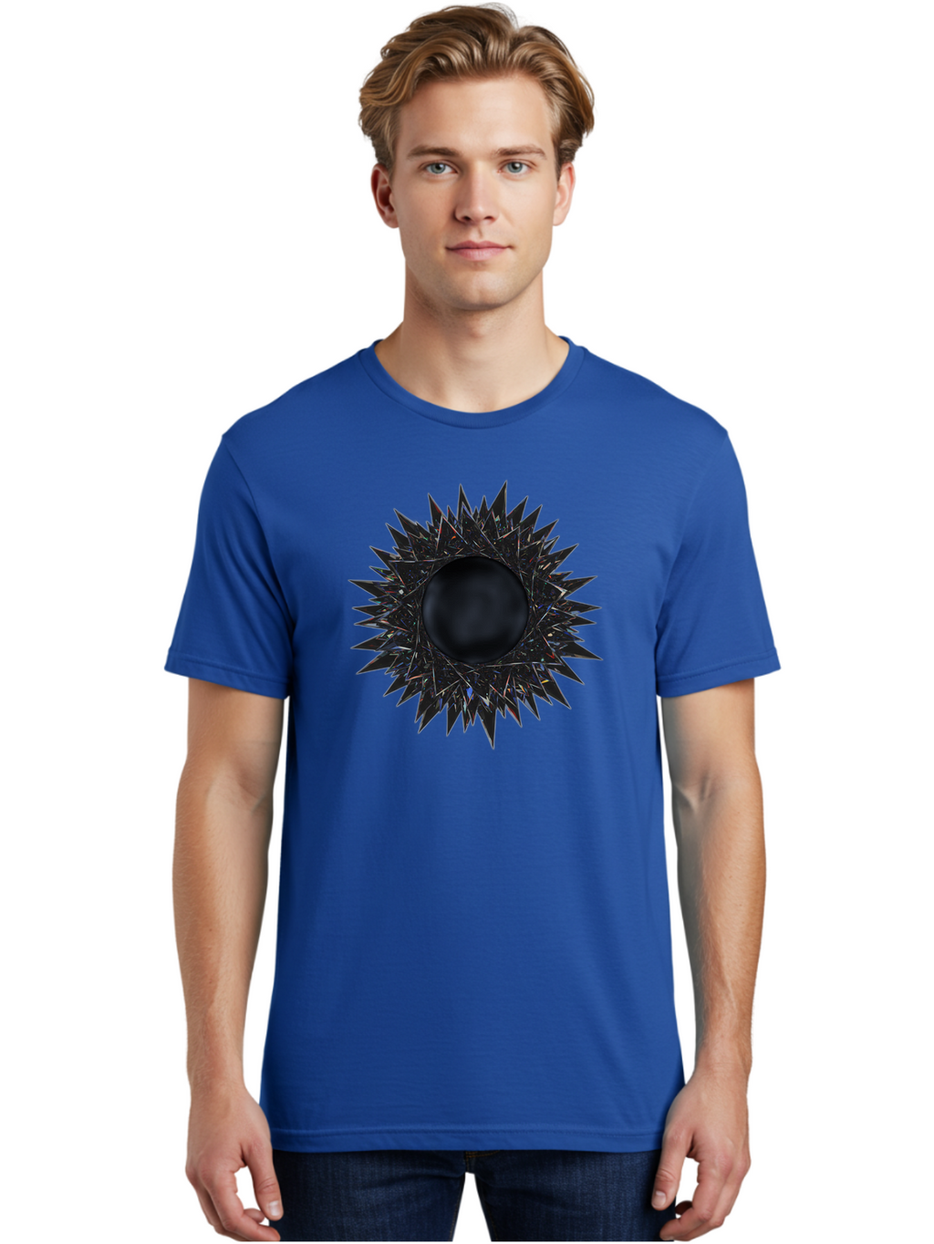 Black-Hole-5 Men'S Graphic Tee, 100% Cotton, Comfortable Casual Summer Wear, Machine Washable, Vintage Camera, Old Camera, Antique Camera, Black Camera, Classic Photography, Photography Equipment, Nostalgic Device, Film Camera, Camera Art Bal820