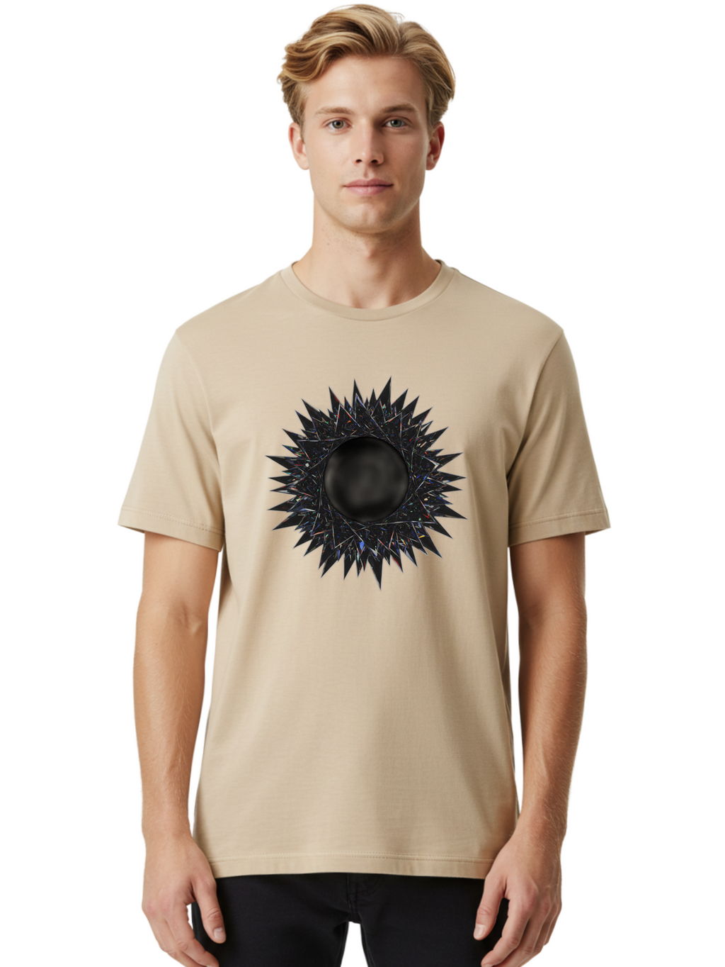 Black-Hole-5 Men'S Graphic Tee, 100% Cotton, Comfortable Casual Summer Wear, Machine Washable, Vintage Camera, Old Camera, Antique Camera, Black Camera, Classic Photography, Photography Equipment, Nostalgic Device, Film Camera, Camera Art Bal820