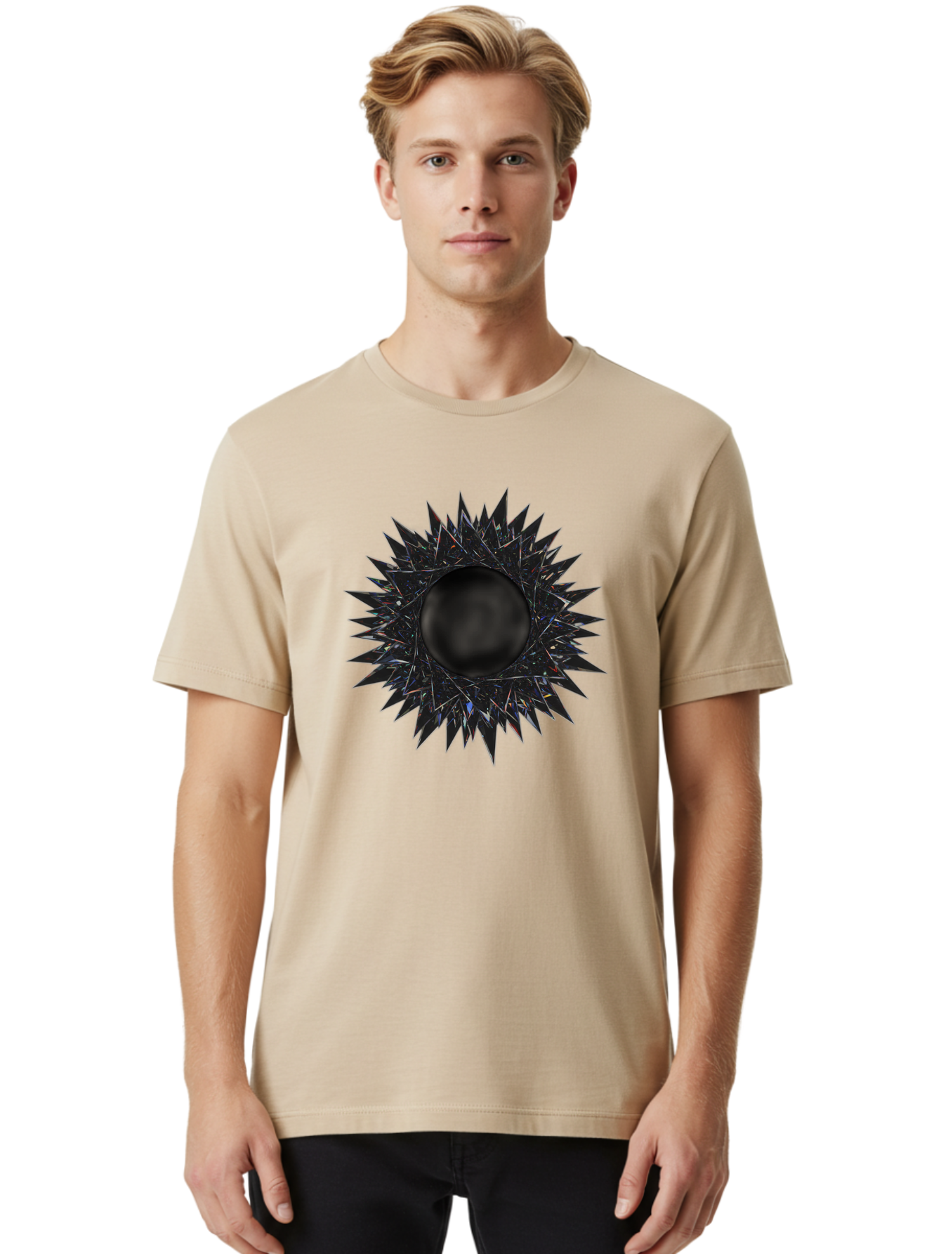 Black-Hole-5 Men'S Graphic Tee, 100% Cotton, Comfortable Casual Summer Wear, Machine Washable, Vintage Camera, Old Camera, Antique Camera, Black Camera, Classic Photography, Photography Equipment, Nostalgic Device, Film Camera, Camera Art Bal820
