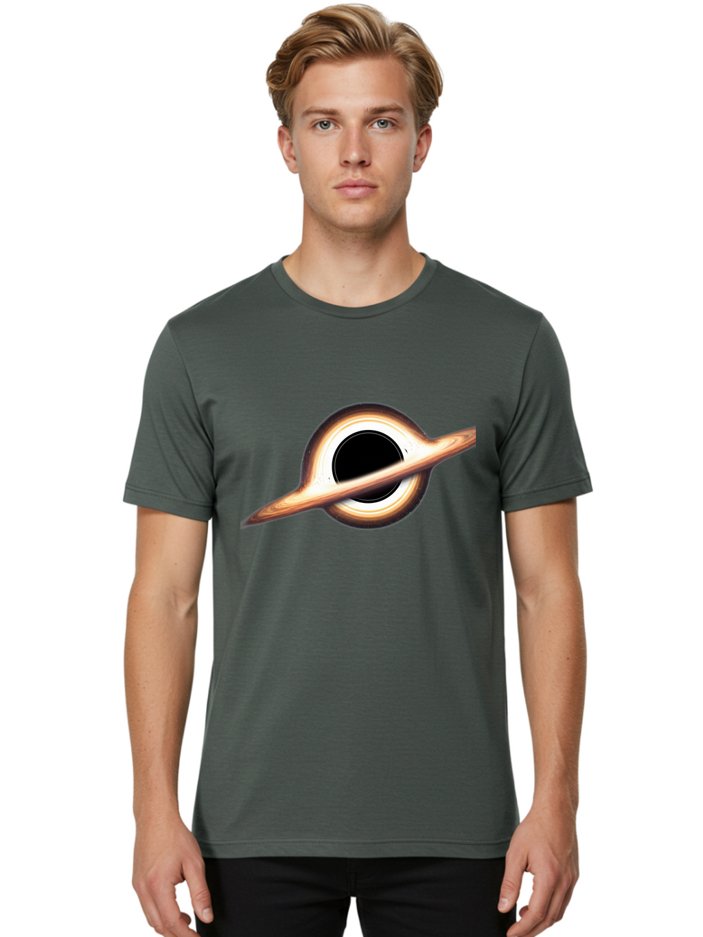Black-Hole-6 Men'S Graphic Tee, 100% Cotton, Comfortable Casual Summer Wear, Machine Washable, Vintage Camera, Old Camera, Antique Camera, Black Camera, Classic Photography, Photography Equipment, Nostalgic Device, Film Camera, Camera Art Bal821