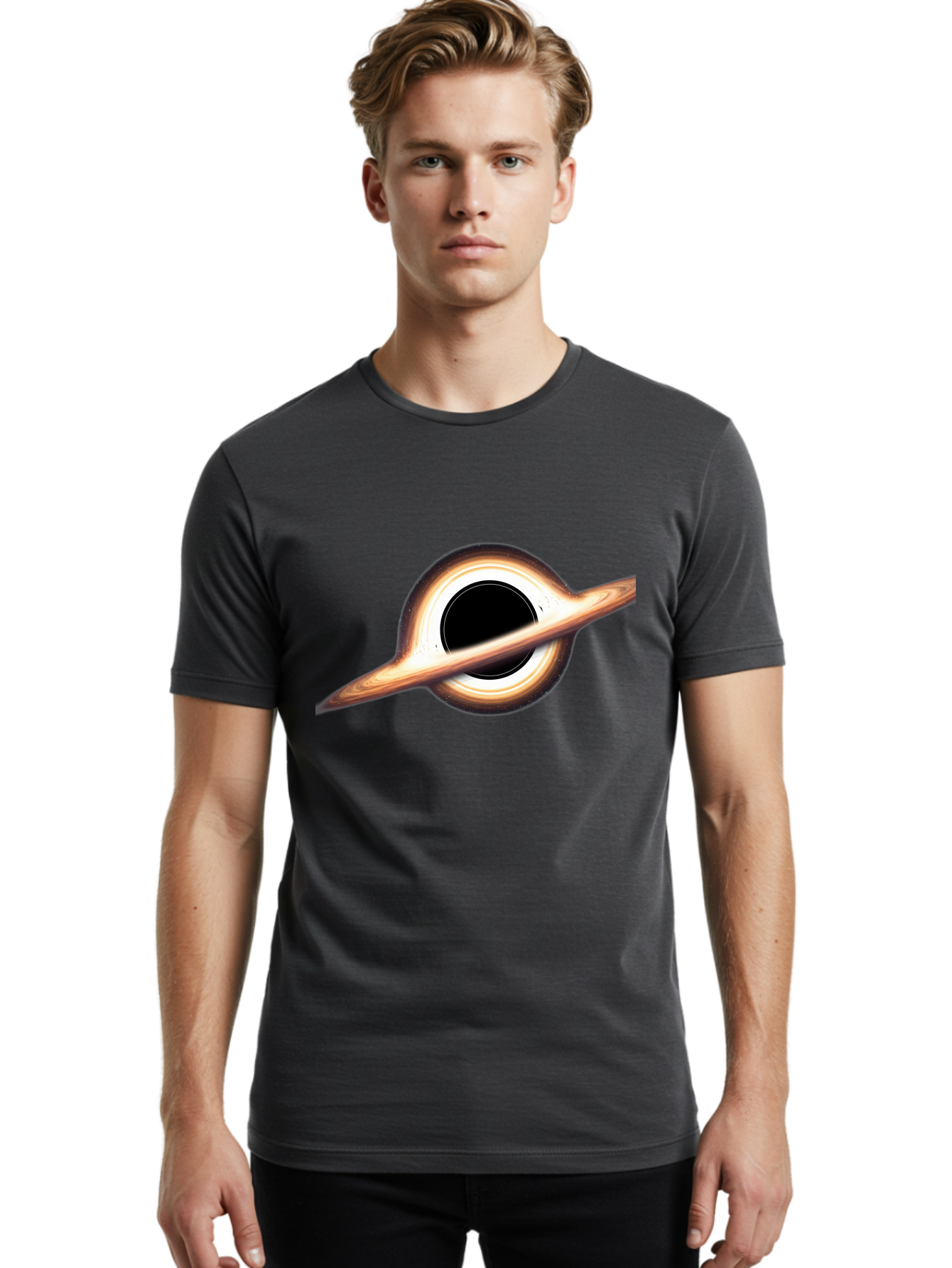 Black-Hole-6 Men'S Graphic Tee, 100% Cotton, Comfortable Casual Summer Wear, Machine Washable, Vintage Camera, Old Camera, Antique Camera, Black Camera, Classic Photography, Photography Equipment, Nostalgic Device, Film Camera, Camera Art Bal821