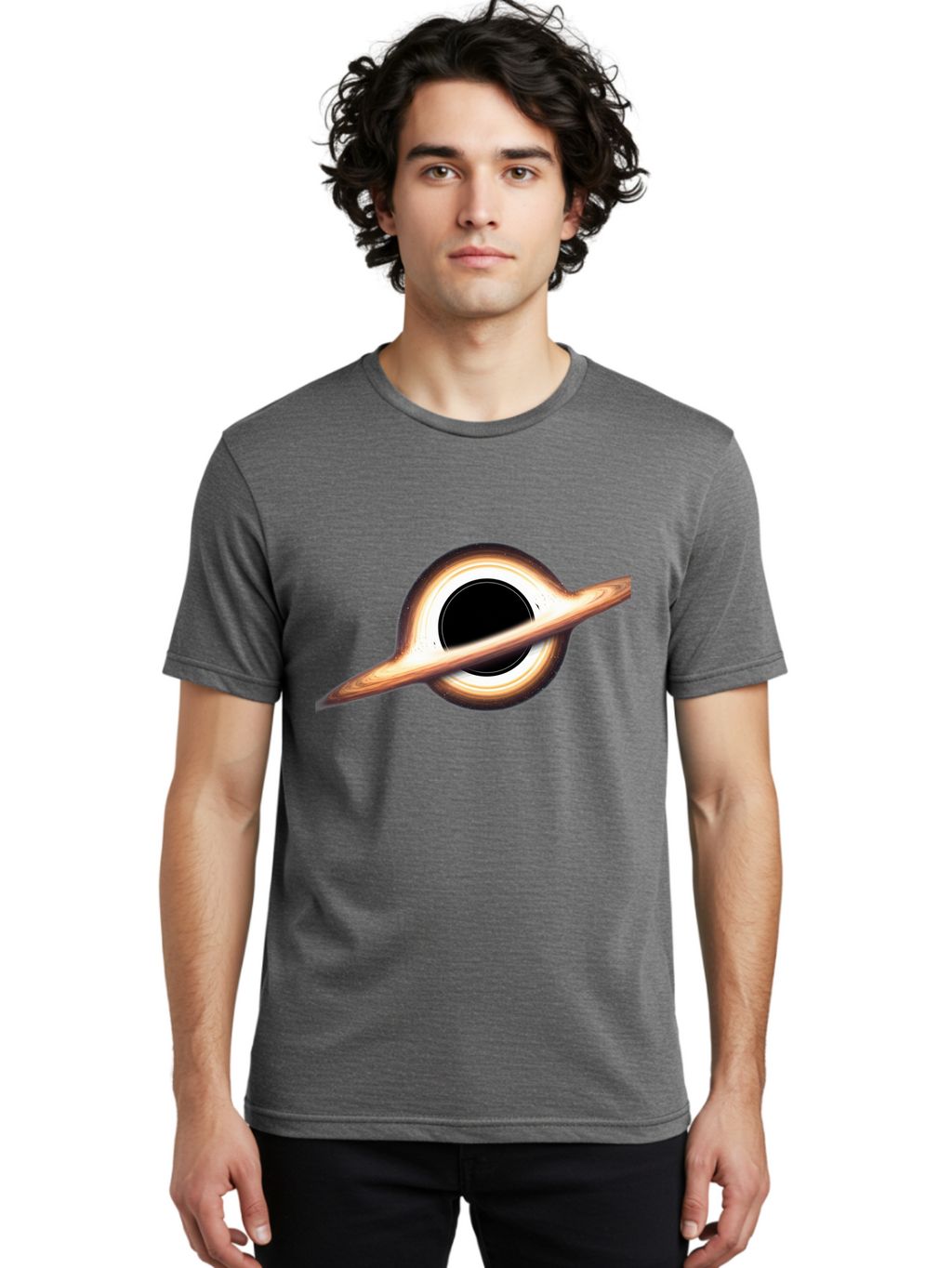 Black-Hole-6 Men'S Graphic Tee, 100% Cotton, Comfortable Casual Summer Wear, Machine Washable, Vintage Camera, Old Camera, Antique Camera, Black Camera, Classic Photography, Photography Equipment, Nostalgic Device, Film Camera, Camera Art Bal821