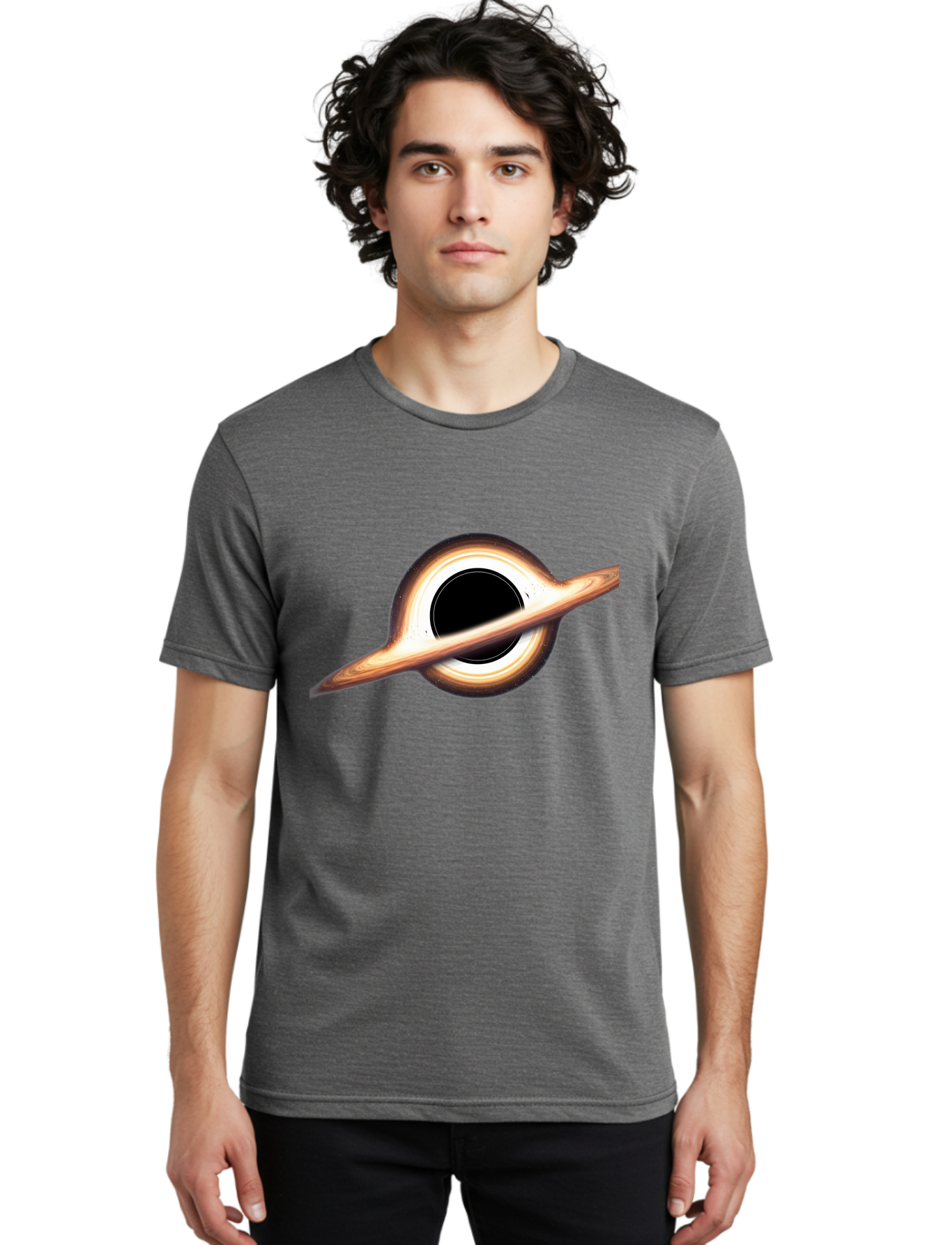 Black-Hole-6 Men'S Graphic Tee, 100% Cotton, Comfortable Casual Summer Wear, Machine Washable, Vintage Camera, Old Camera, Antique Camera, Black Camera, Classic Photography, Photography Equipment, Nostalgic Device, Film Camera, Camera Art Bal821