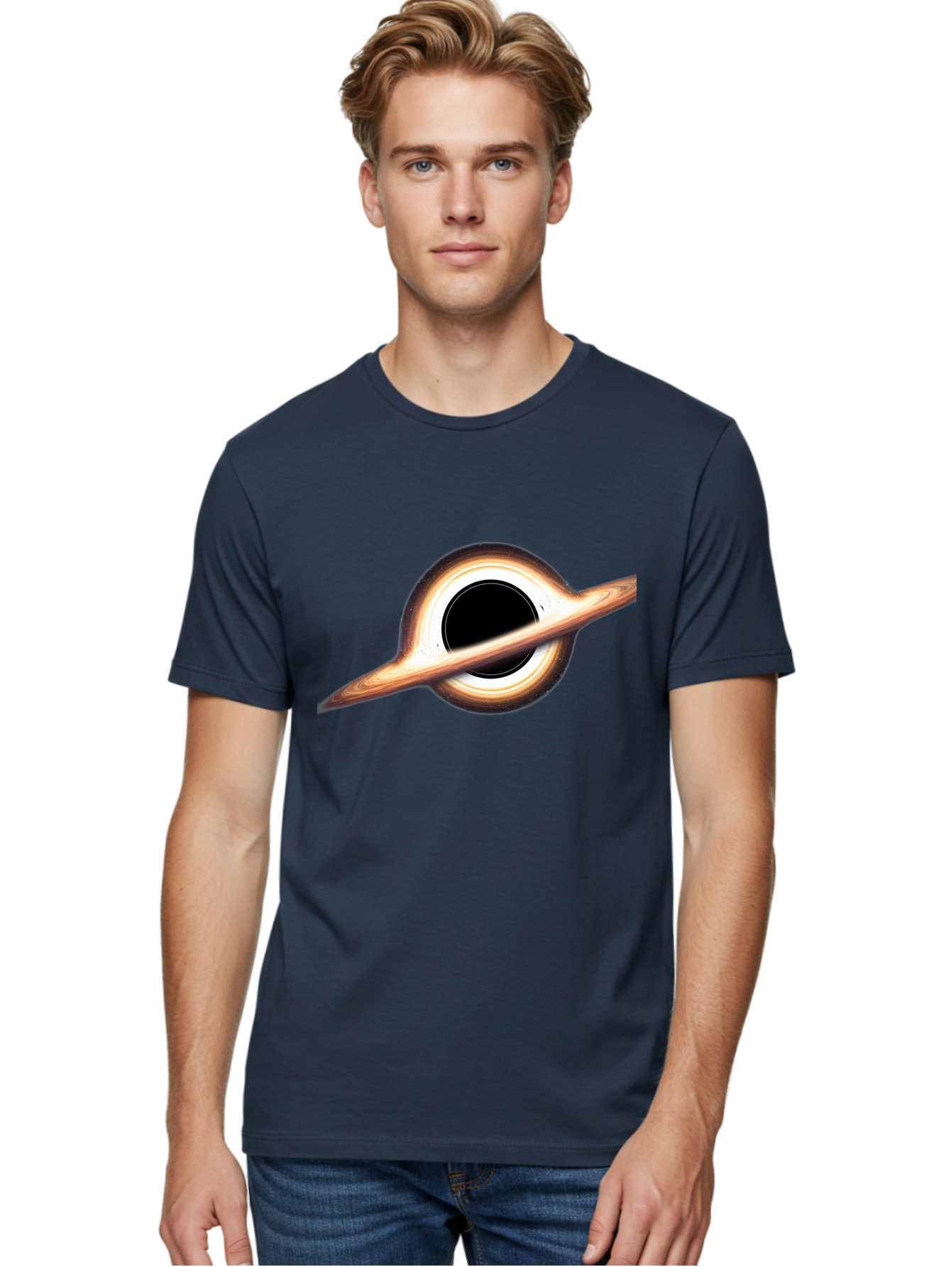 Black-Hole-6 Men'S Graphic Tee, 100% Cotton, Comfortable Casual Summer Wear, Machine Washable, Vintage Camera, Old Camera, Antique Camera, Black Camera, Classic Photography, Photography Equipment, Nostalgic Device, Film Camera, Camera Art Bal821