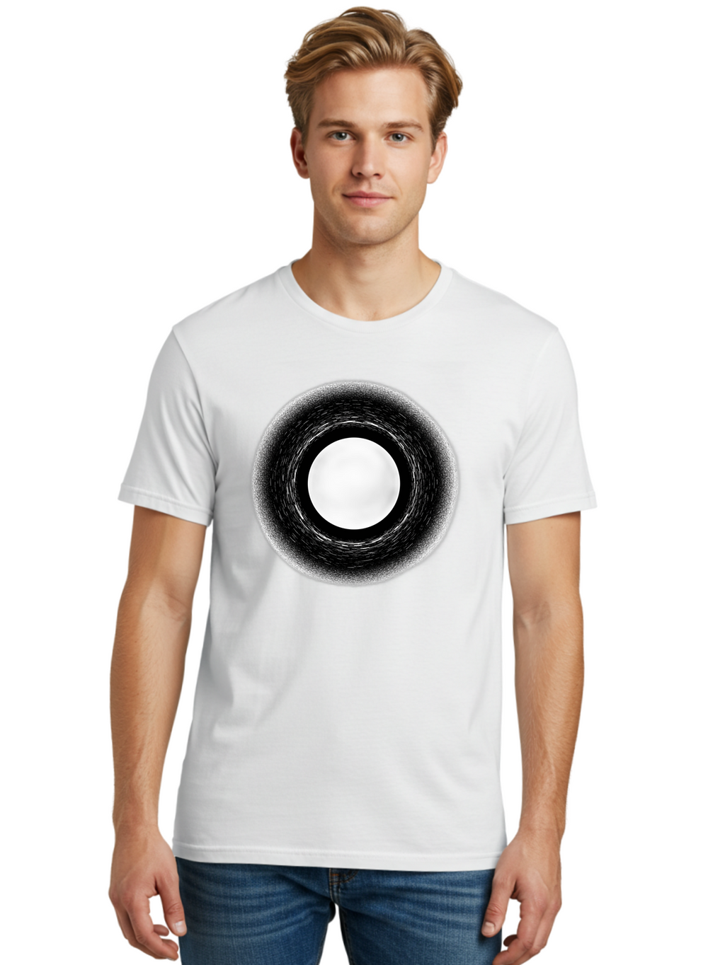 Black-Hole-7 Men'S Graphic Tee, 100% Cotton, Comfortable Casual Summer Wear, Machine Washable, Vintage Camera, Old Camera, Antique Camera, Black Camera, Classic Photography, Photography Equipment, Nostalgic Device, Film Camera, Camera Art Bal822