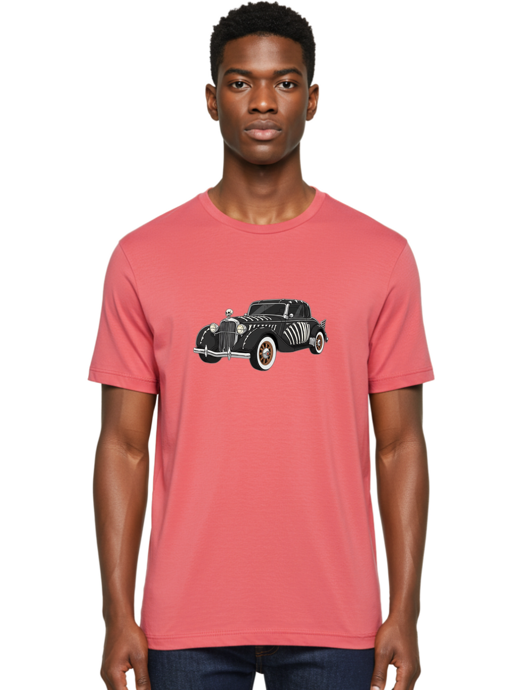 Black-Hot-Rod Men'S Graphic Tee, 100% Cotton, Comfortable Casual Summer Wear, Machine Washable, Vintage Camera, Old Camera, Antique Camera, Black Camera, Classic Photography, Photography Equipment, Nostalgic Device, Film Camera, Camera Art Bal824