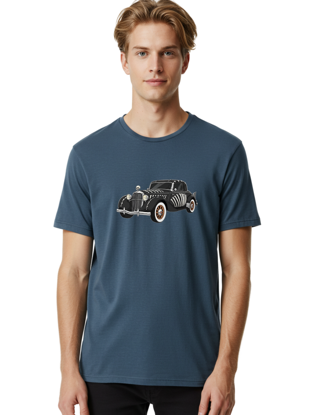 Black-Hot-Rod Men'S Graphic Tee, 100% Cotton, Comfortable Casual Summer Wear, Machine Washable, Vintage Camera, Old Camera, Antique Camera, Black Camera, Classic Photography, Photography Equipment, Nostalgic Device, Film Camera, Camera Art Bal824