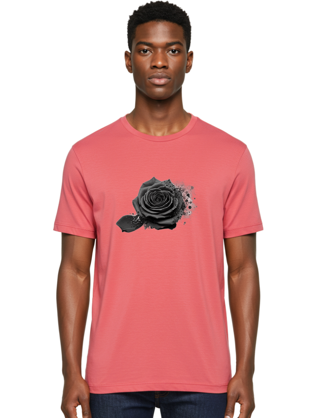 Black-Rose Men'S Graphic Tee, 100% Cotton, Comfortable Casual Summer Wear, Machine Washable, Vintage Camera, Old Camera, Antique Camera, Black Camera, Classic Photography, Photography Equipment, Nostalgic Device, Film Camera, Camera Art Bal825