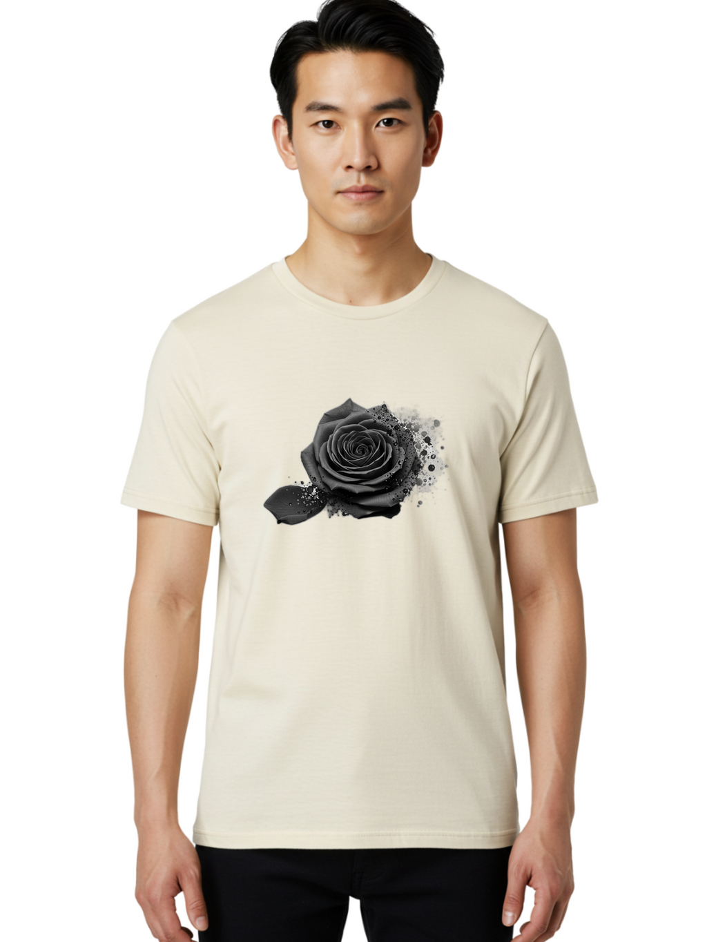 Black-Rose Men'S Graphic Tee, 100% Cotton, Comfortable Casual Summer Wear, Machine Washable, Vintage Camera, Old Camera, Antique Camera, Black Camera, Classic Photography, Photography Equipment, Nostalgic Device, Film Camera, Camera Art Bal825