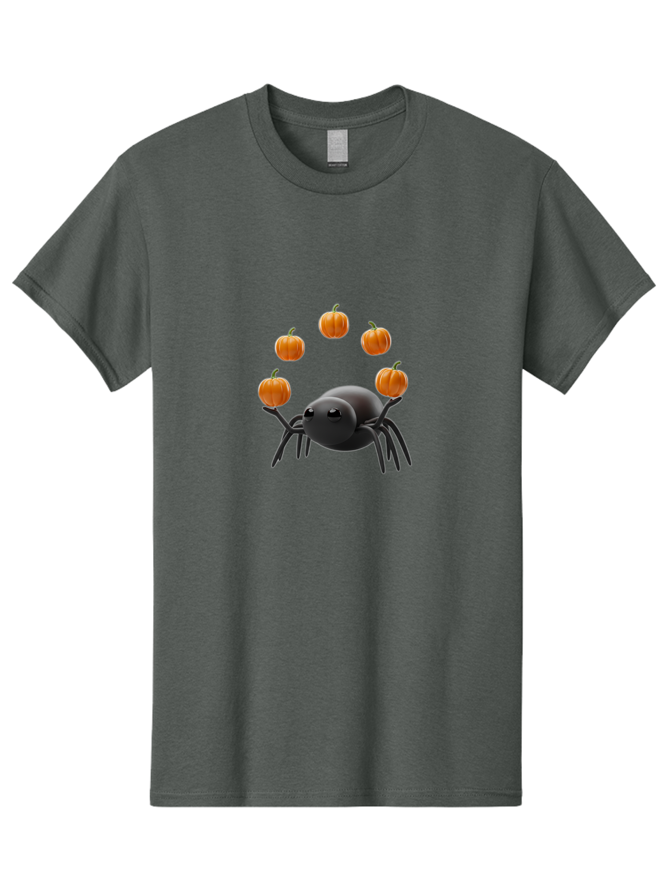 Black-Spider-With-Pumpkins-1 Men'S Graphic Tee, 100% Cotton, Comfortable Casual Summer Wear, Machine Washable, Vintage Camera, Old Camera, Antique Camera, Black Camera, Classic Photography, Photography Equipment, Nostalgic Device, Film Camera, Bal827